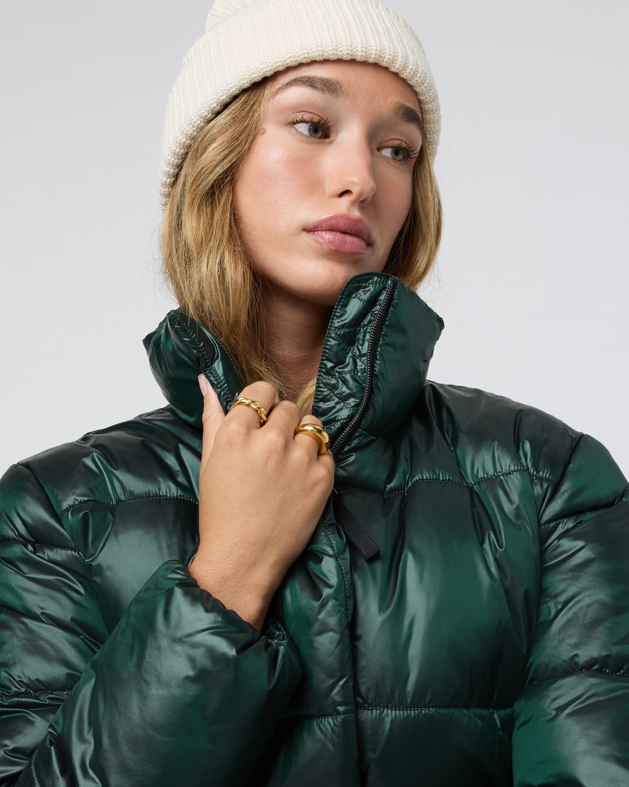 Hudson Insulated Shine Jacket | Aspen