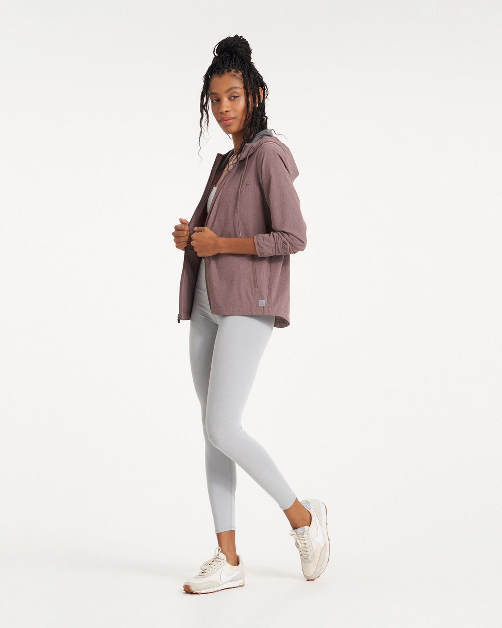Womens Outdoor Trainer Shell | Hazel Linen Texture