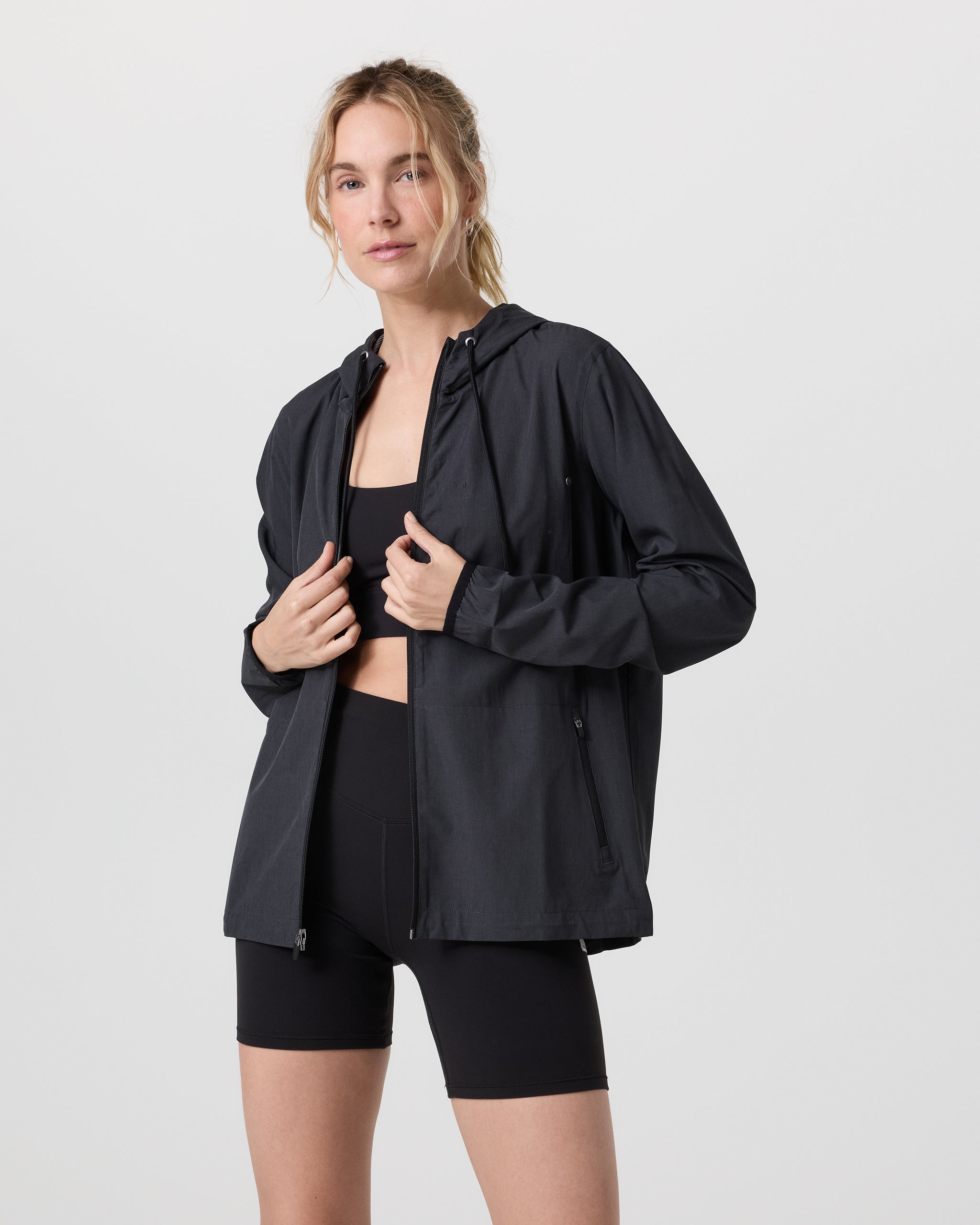 Womens Outdoor Trainer Shell | Black Heather