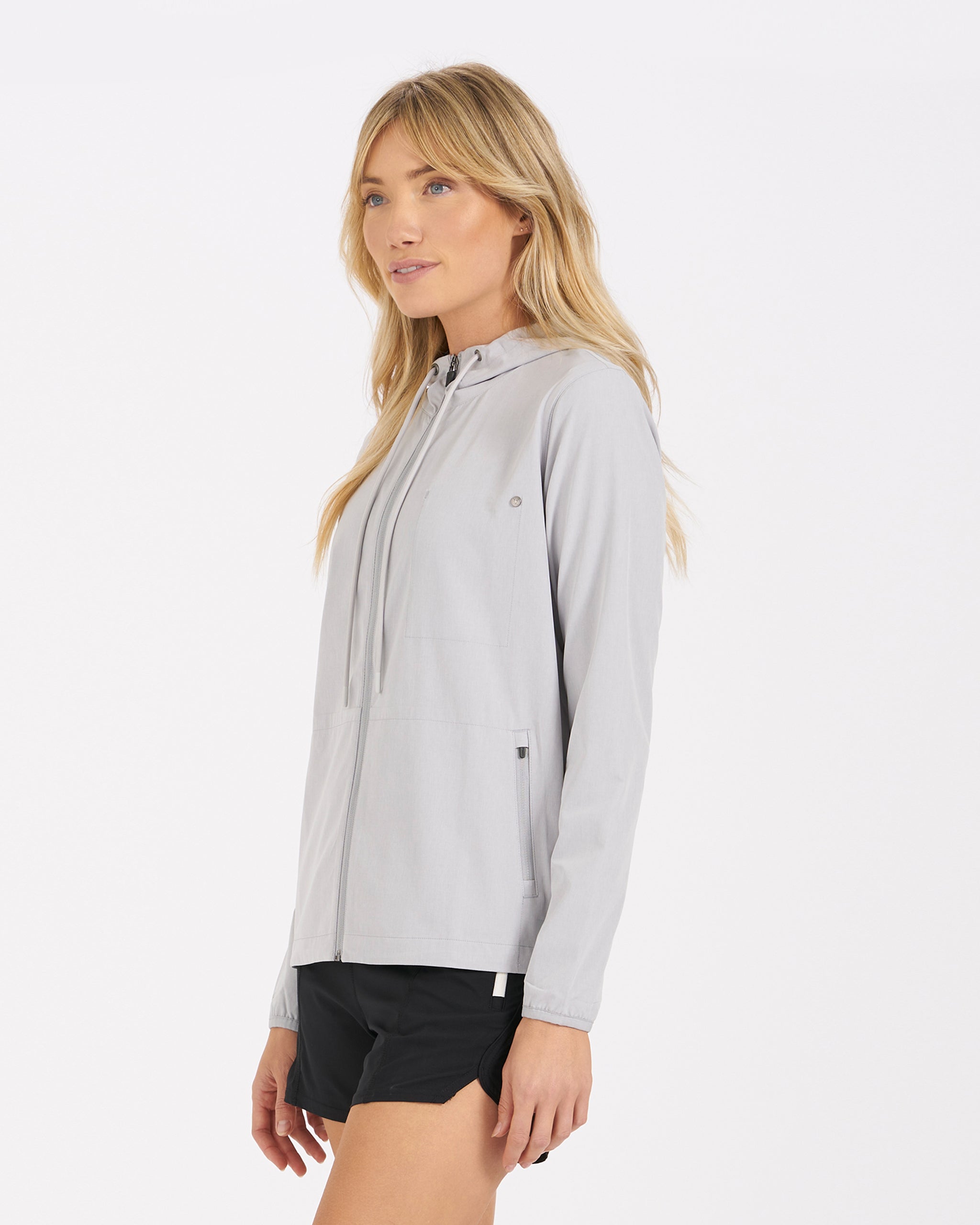 Womens Outdoor Trainer Shell | Platinum Linen Texture
