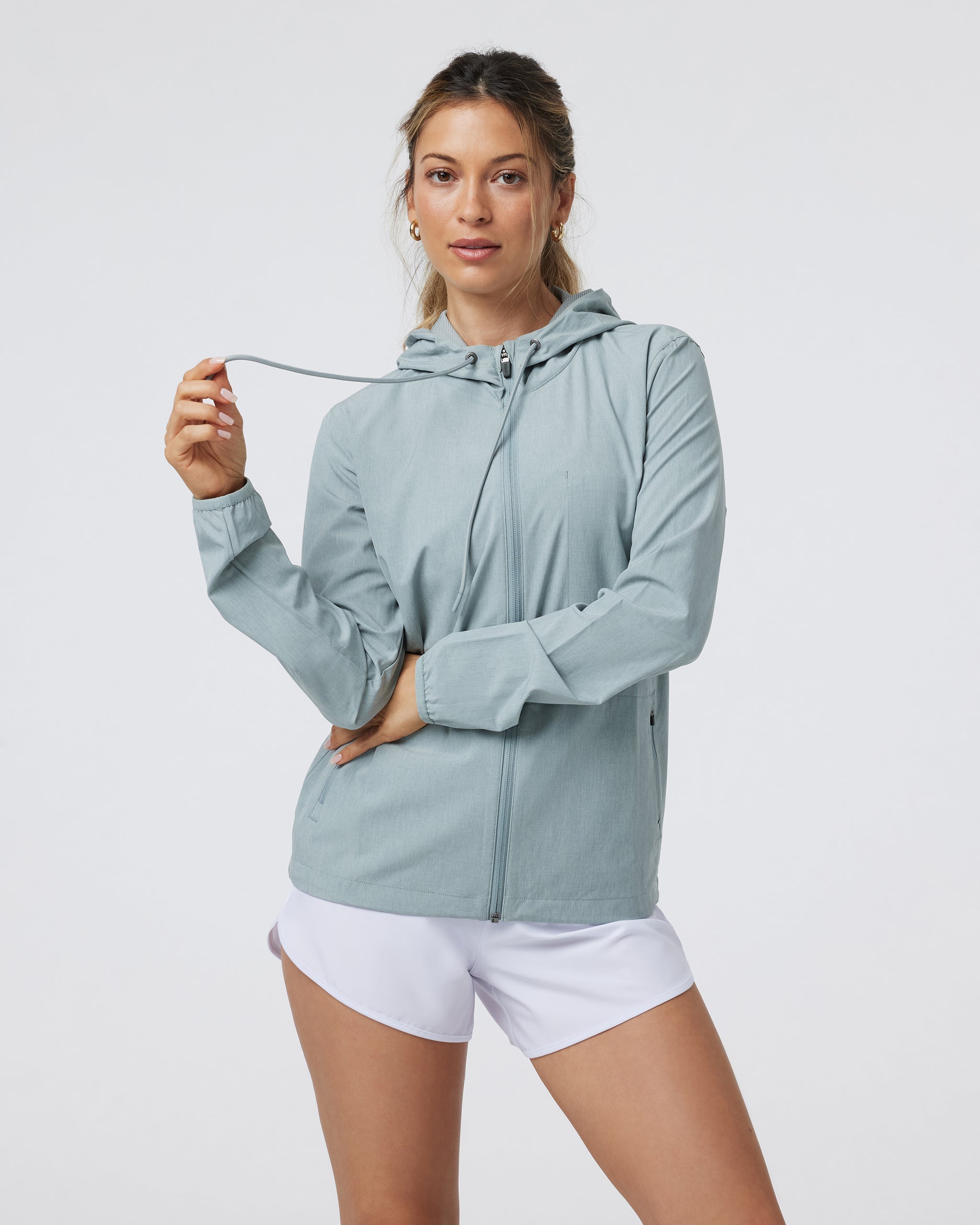 Womens Outdoor Trainer Shell | Vintage Pistachio Linen Texture