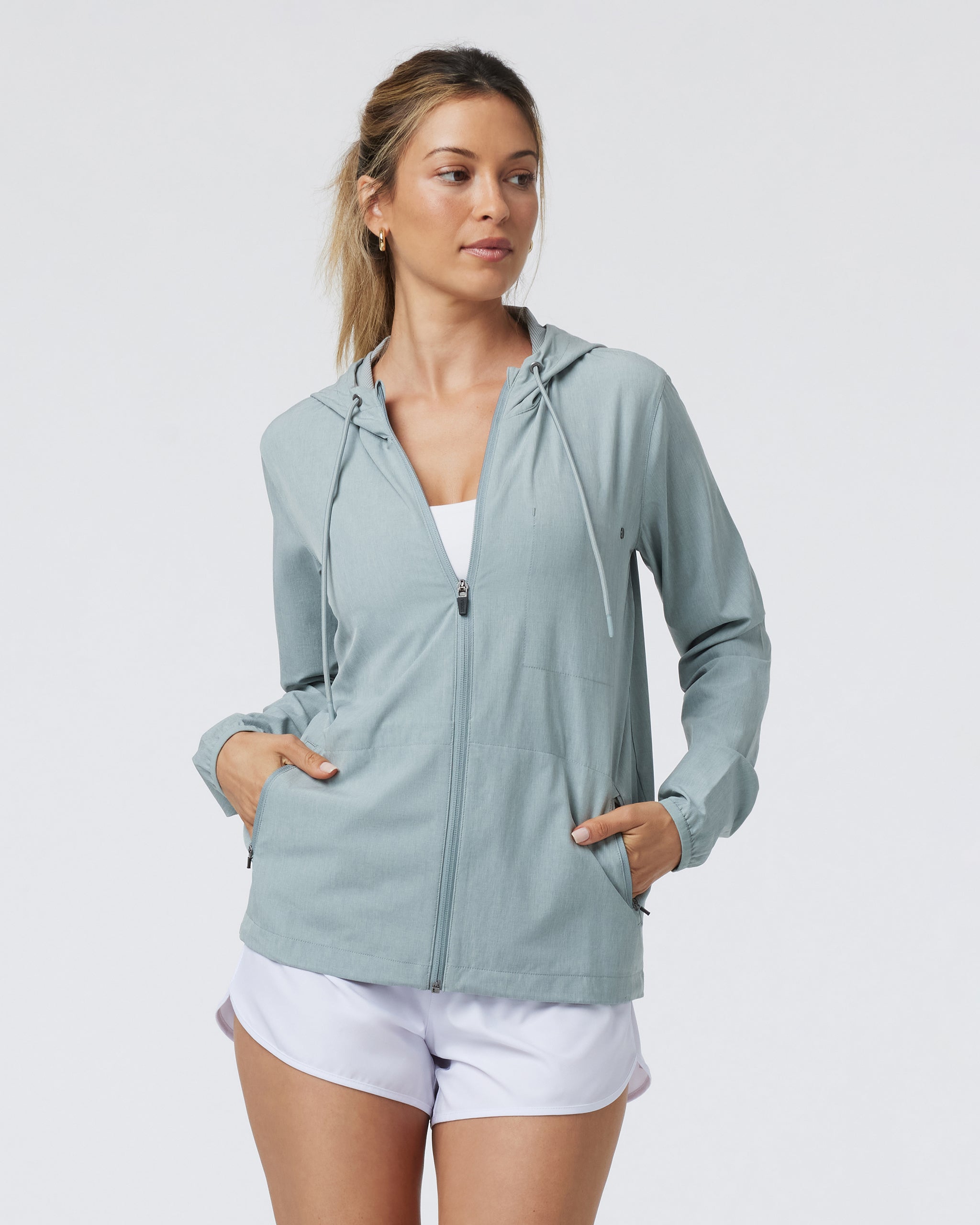 Womens Outdoor Trainer Shell | Vintage Pistachio Linen Texture