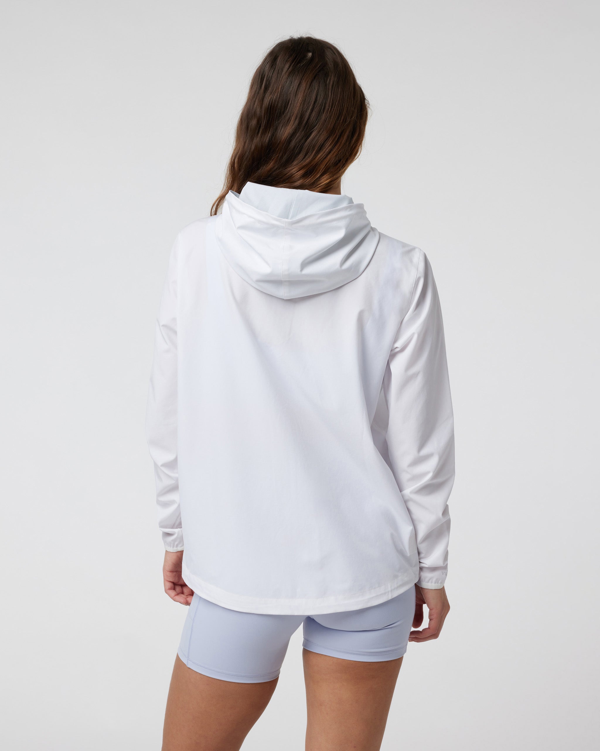 Womens Outdoor Trainer Shell | White Linen Texture