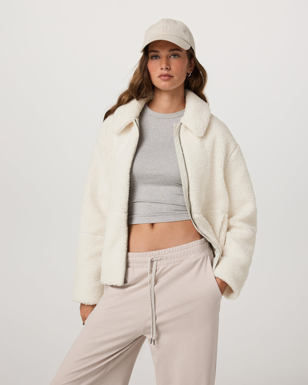 Lou Full Zip Jacket | Marshmallow