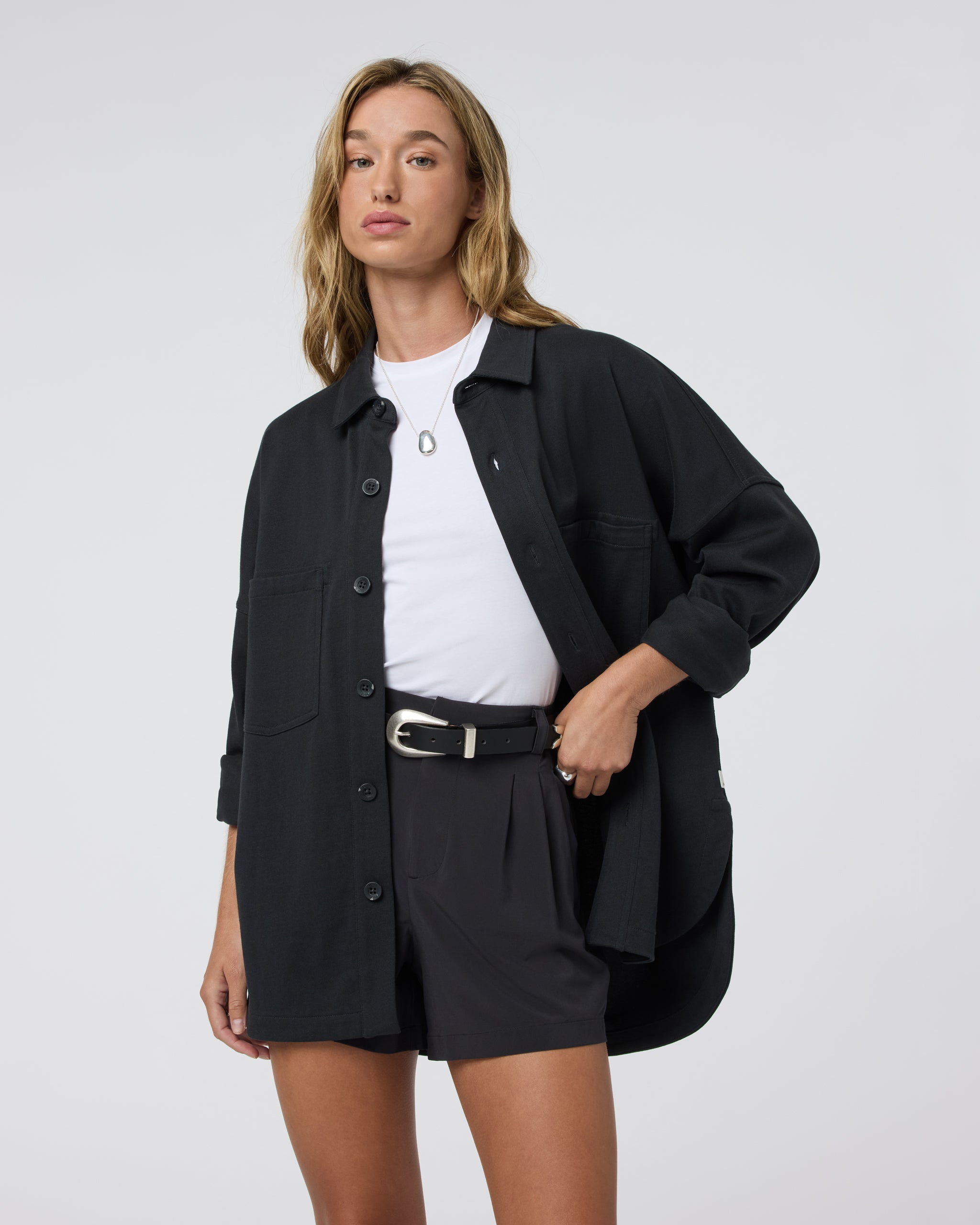 Mackenzie Shirt Jacket | Washed Black