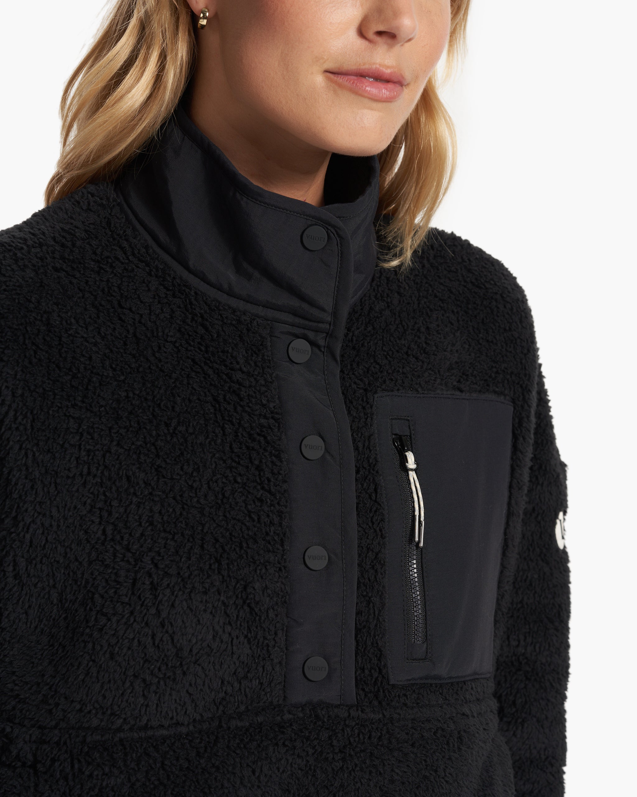 Cozy Sherpa Popover | Black