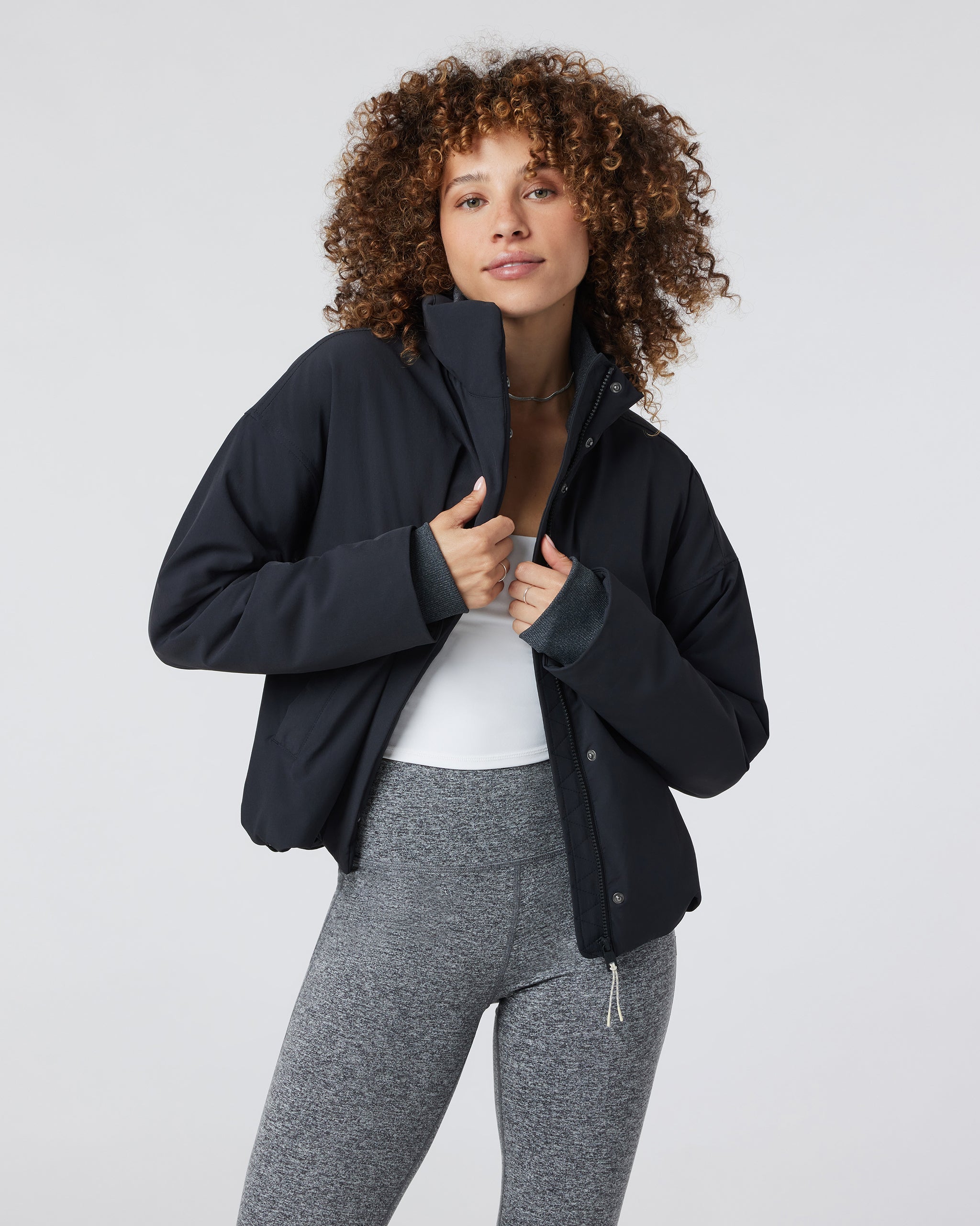 Sky Puffer Jacket | Black