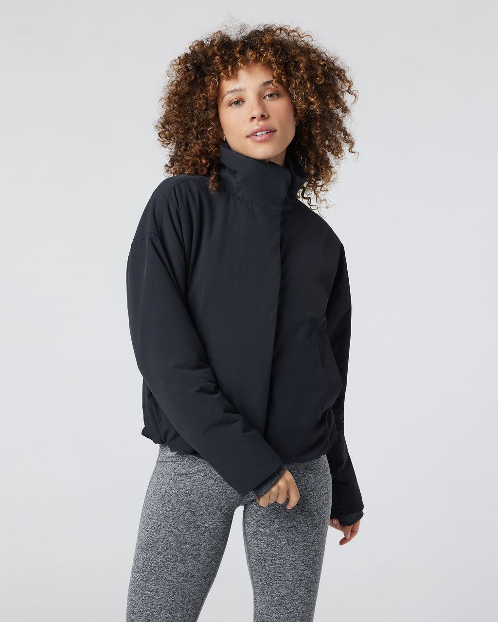 Sky Puffer Jacket | Black