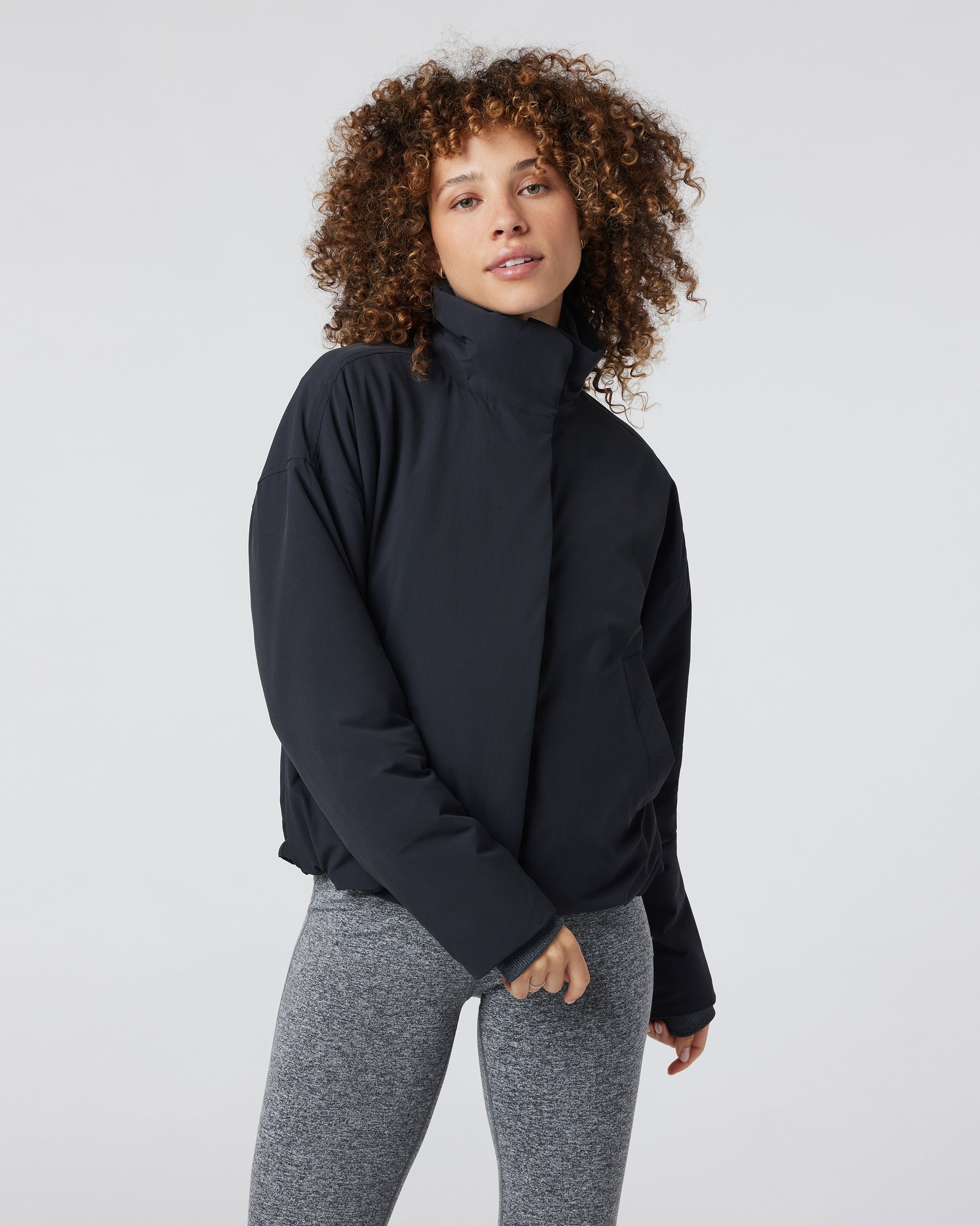 Sky Puffer Jacket | Black