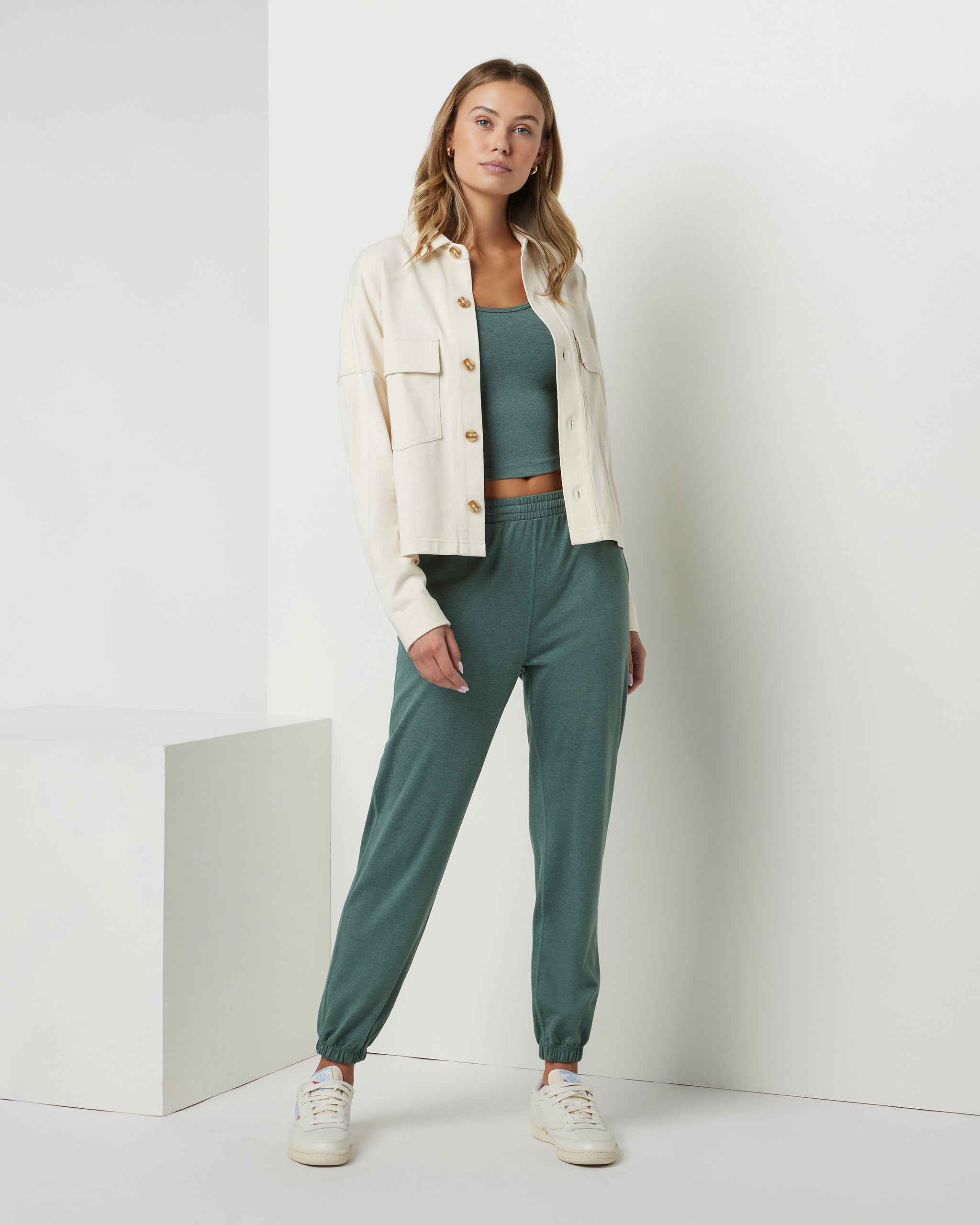 Mackenzie Cropped Shirt Jacket | Natural
