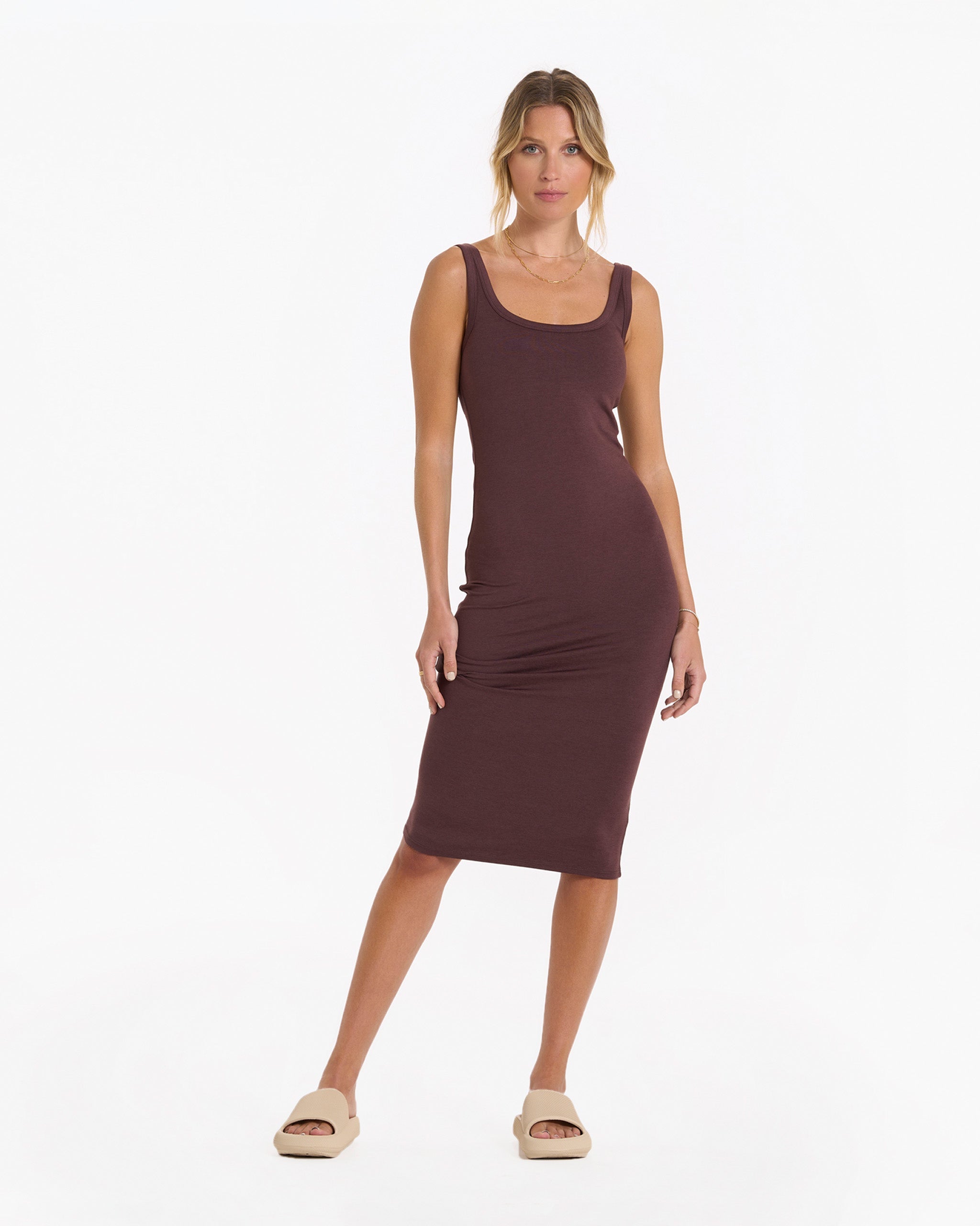 Halo Essential Dress | Chestnut Heather