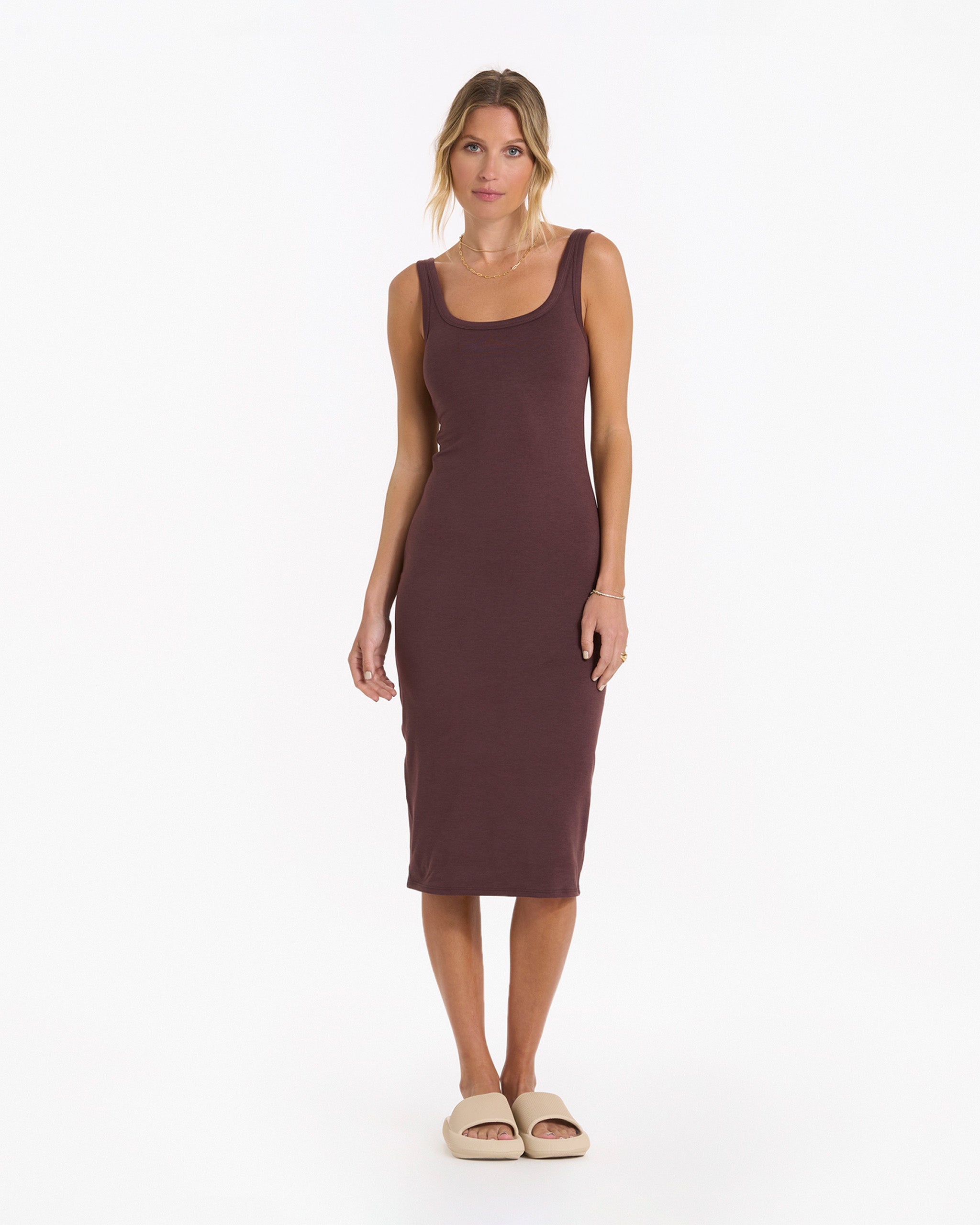 Halo Essential Dress | Chestnut Heather
