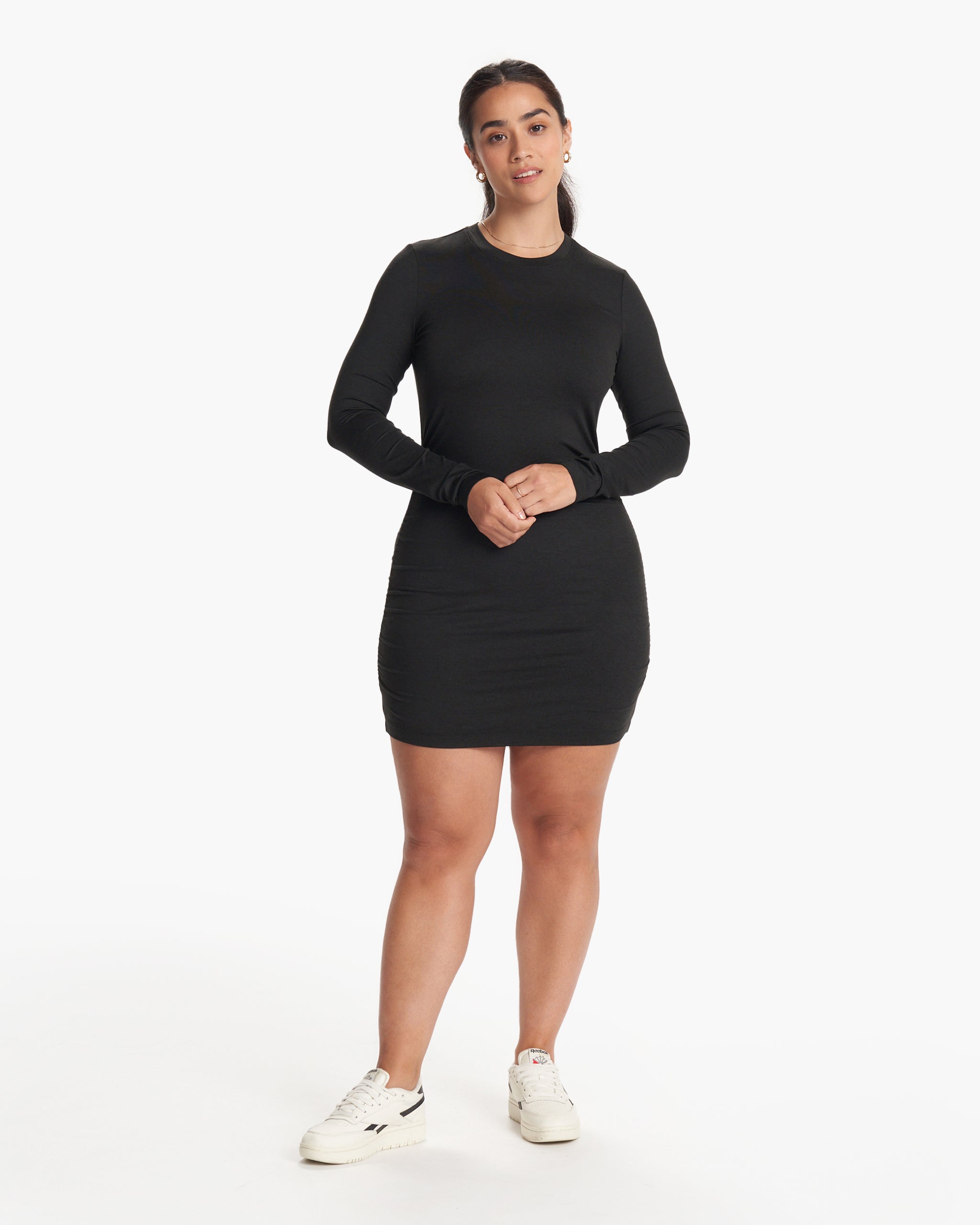 Long Sleeve Halo Essential Dress | Black Heather