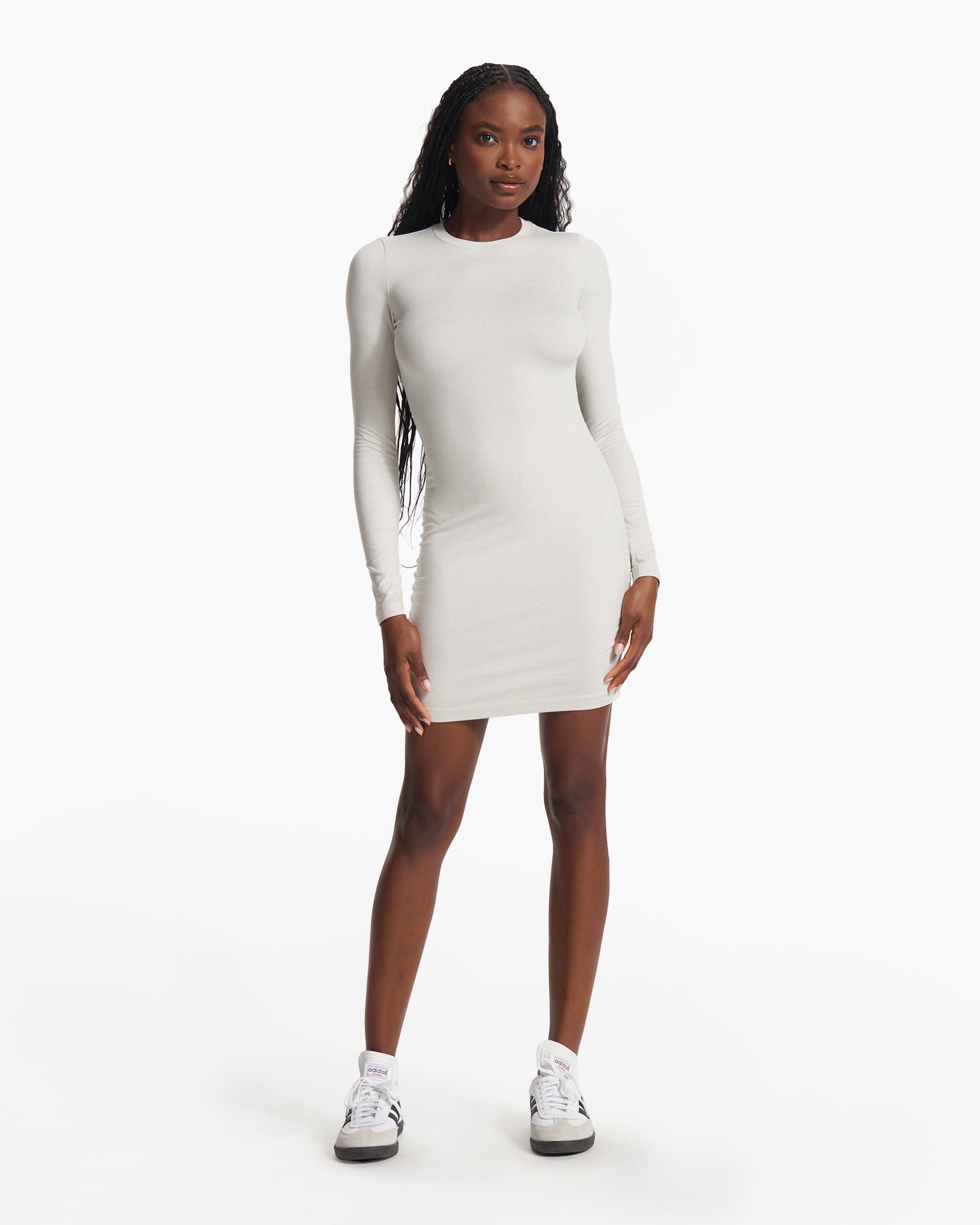 Long Sleeve Halo Essential Dress | Salt Heather