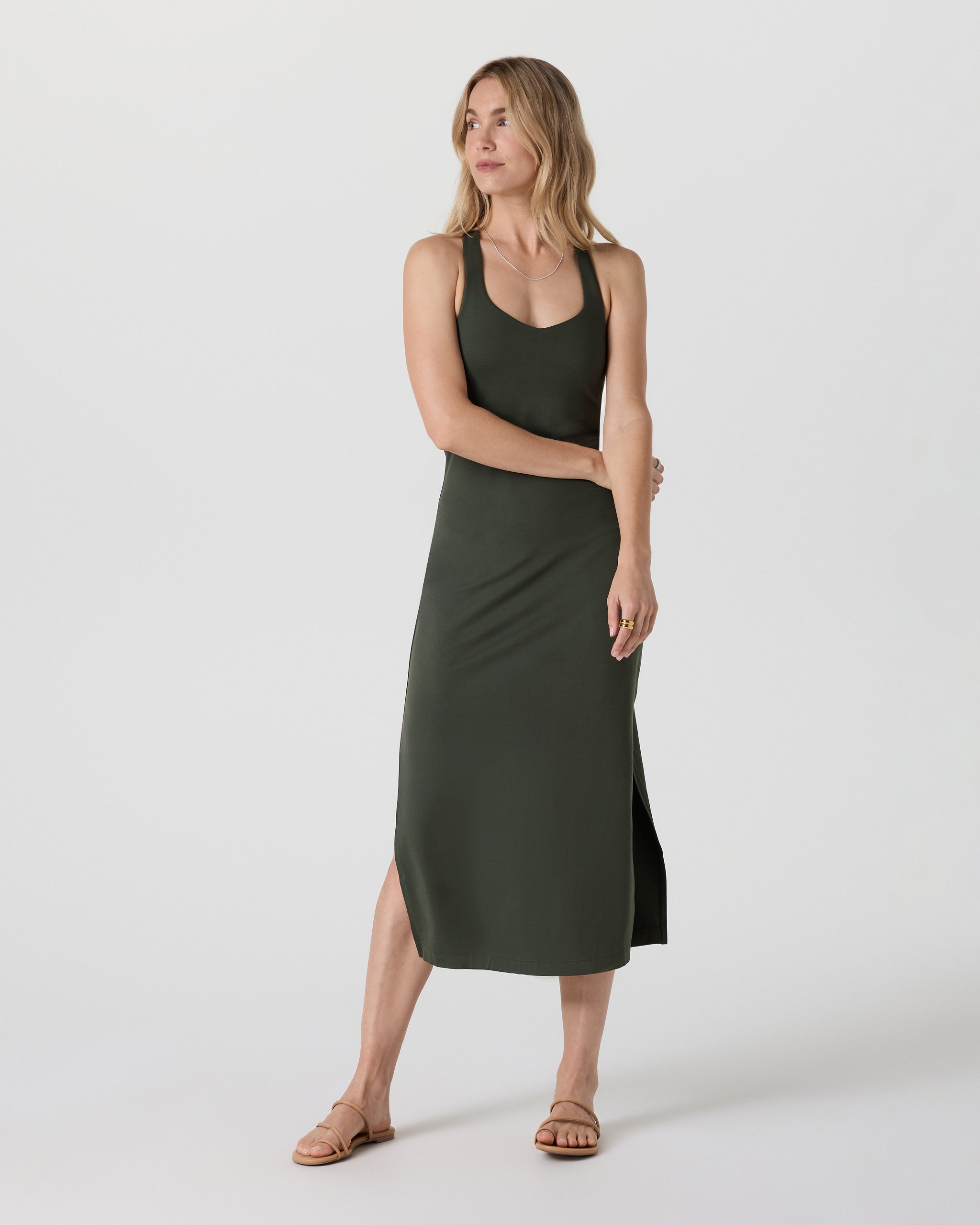 Halo Racerback Dress | Kale
