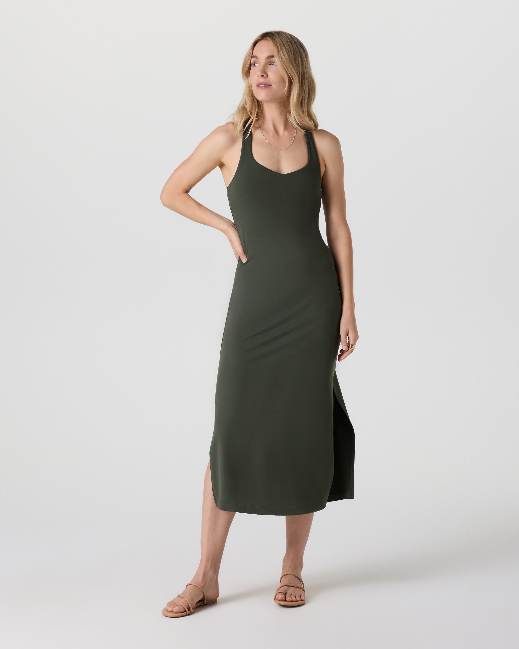Halo Racerback Dress | Kale