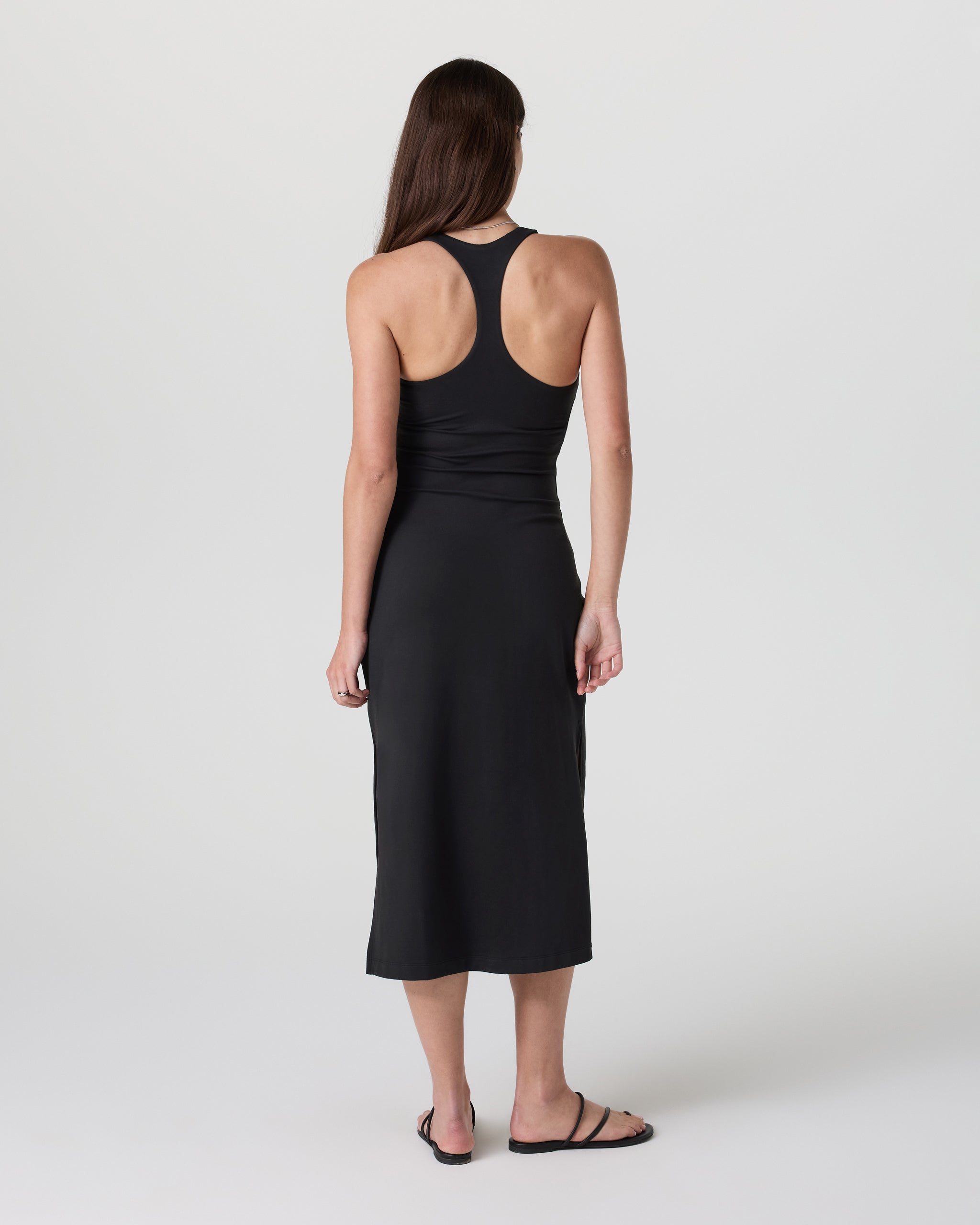 Halo Racerback Dress | Solid Black