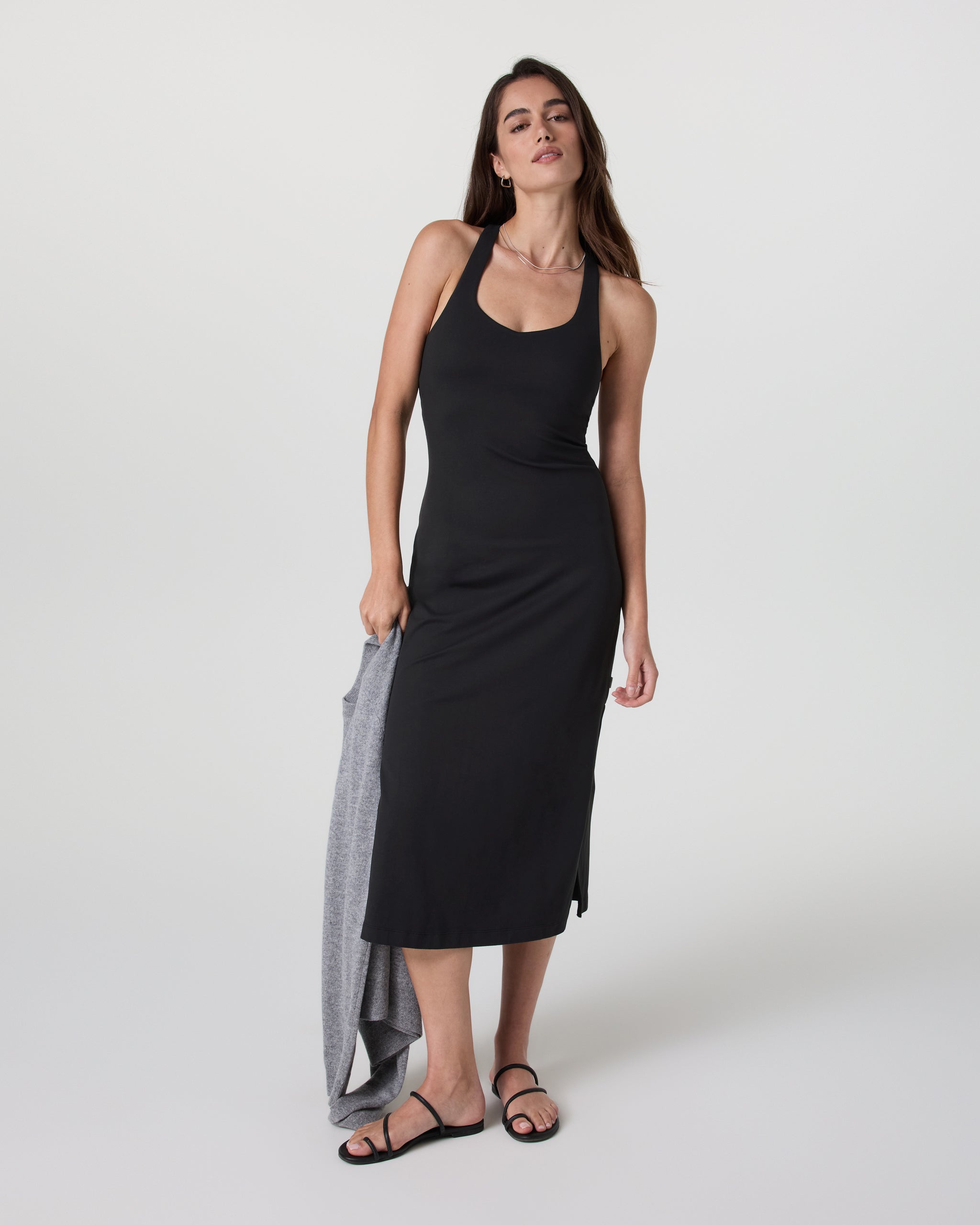 Halo Racerback Dress | Solid Black