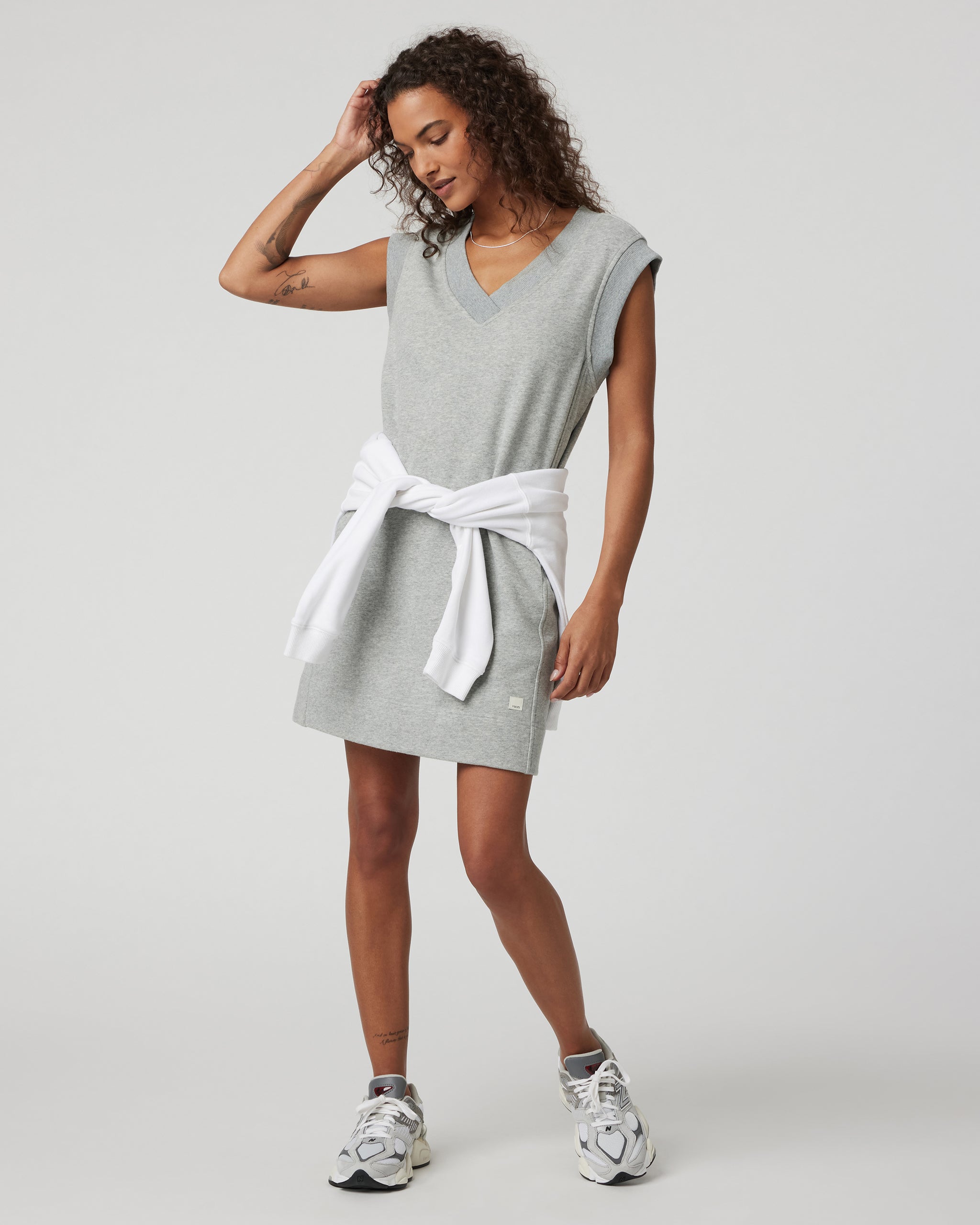 Sedona Vest Dress | Light Heather Grey