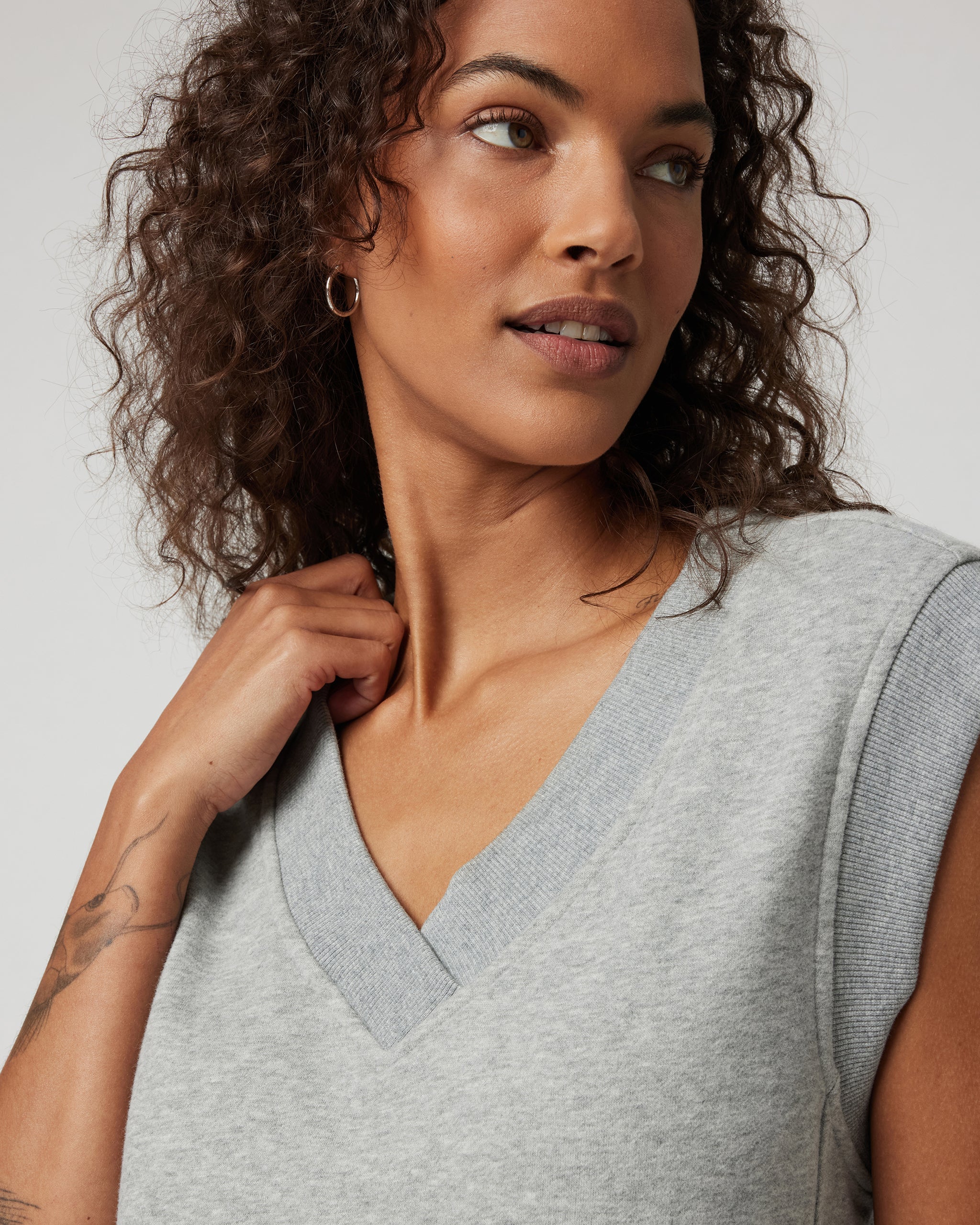 Sedona Vest Dress | Light Heather Grey