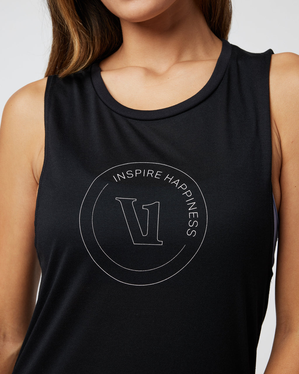 Inspire Happiness Tank | Black