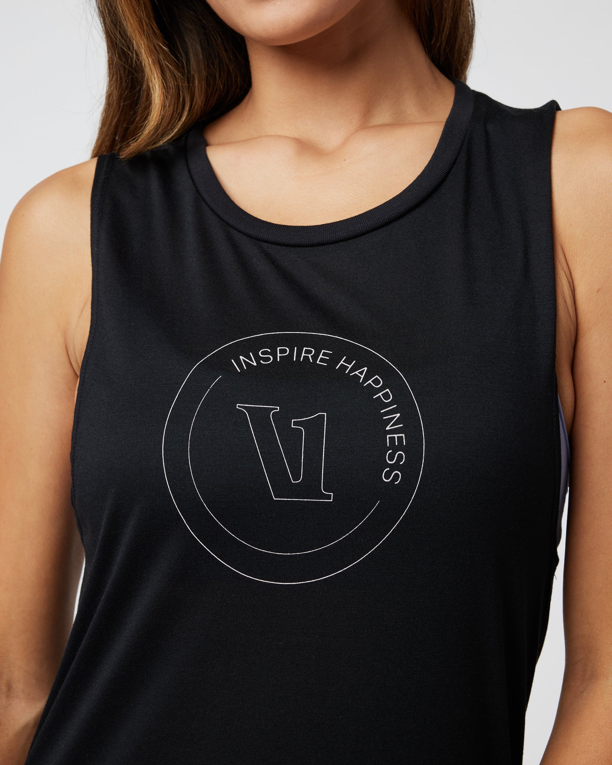 Inspire Happiness Tank | Black