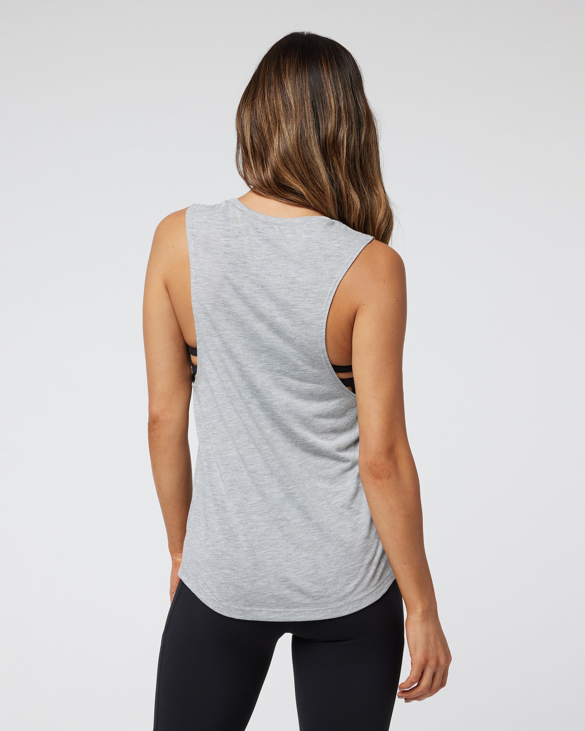 Inspire Happiness Tank | Heather Grey