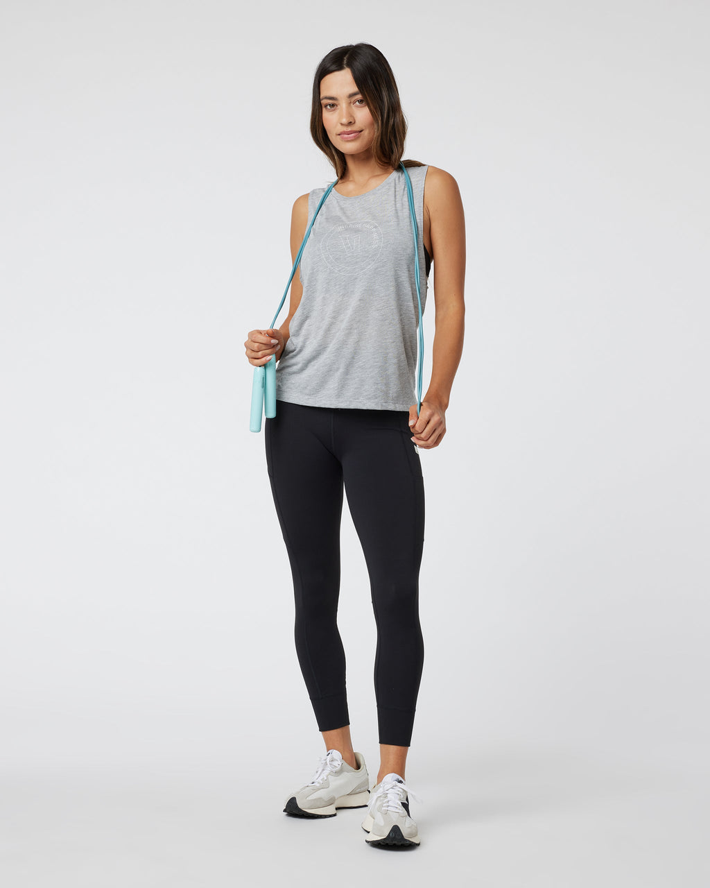 Inspire Happiness Tank | Heather Grey