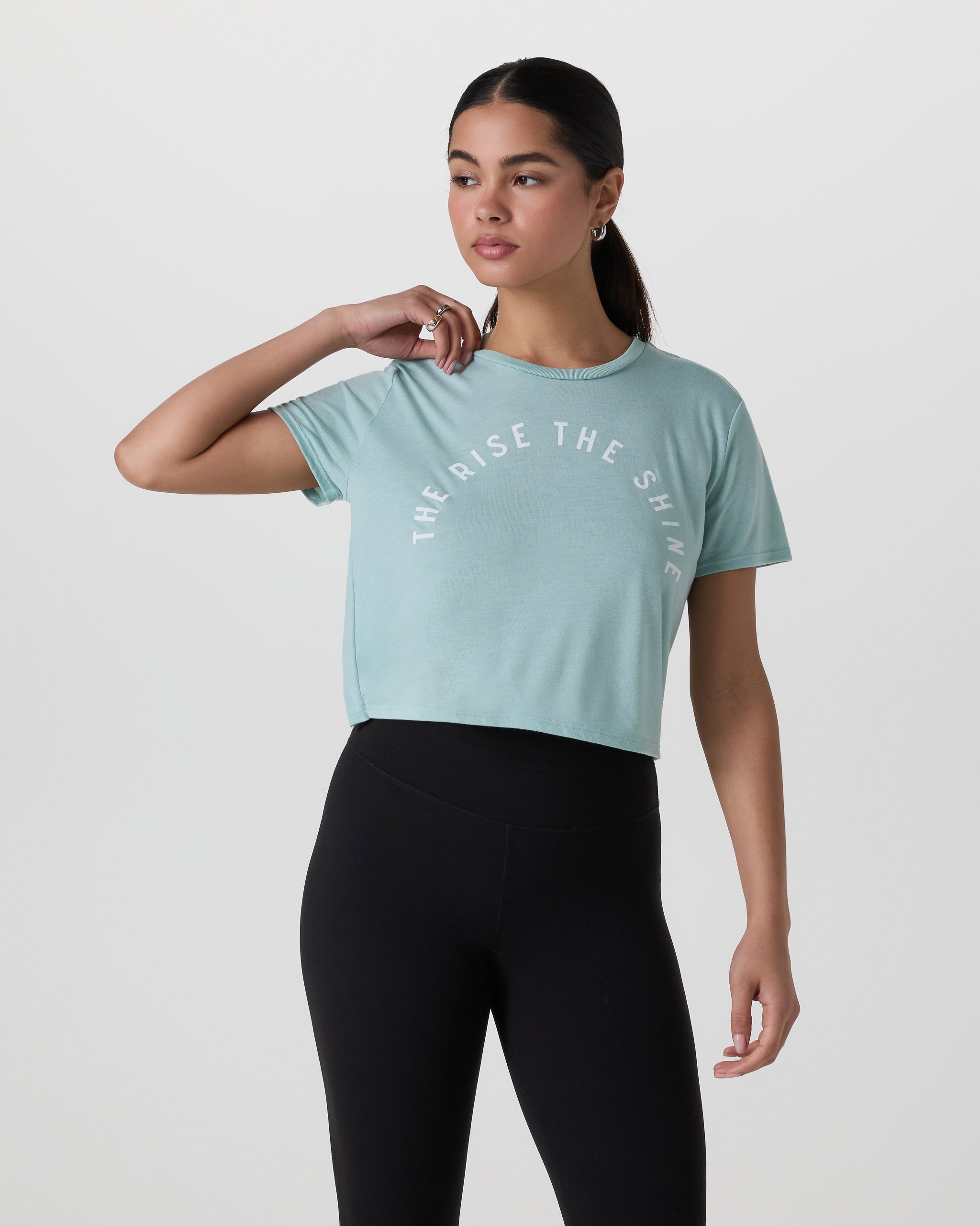 The Rise The Shine Tee | Dusty Blue