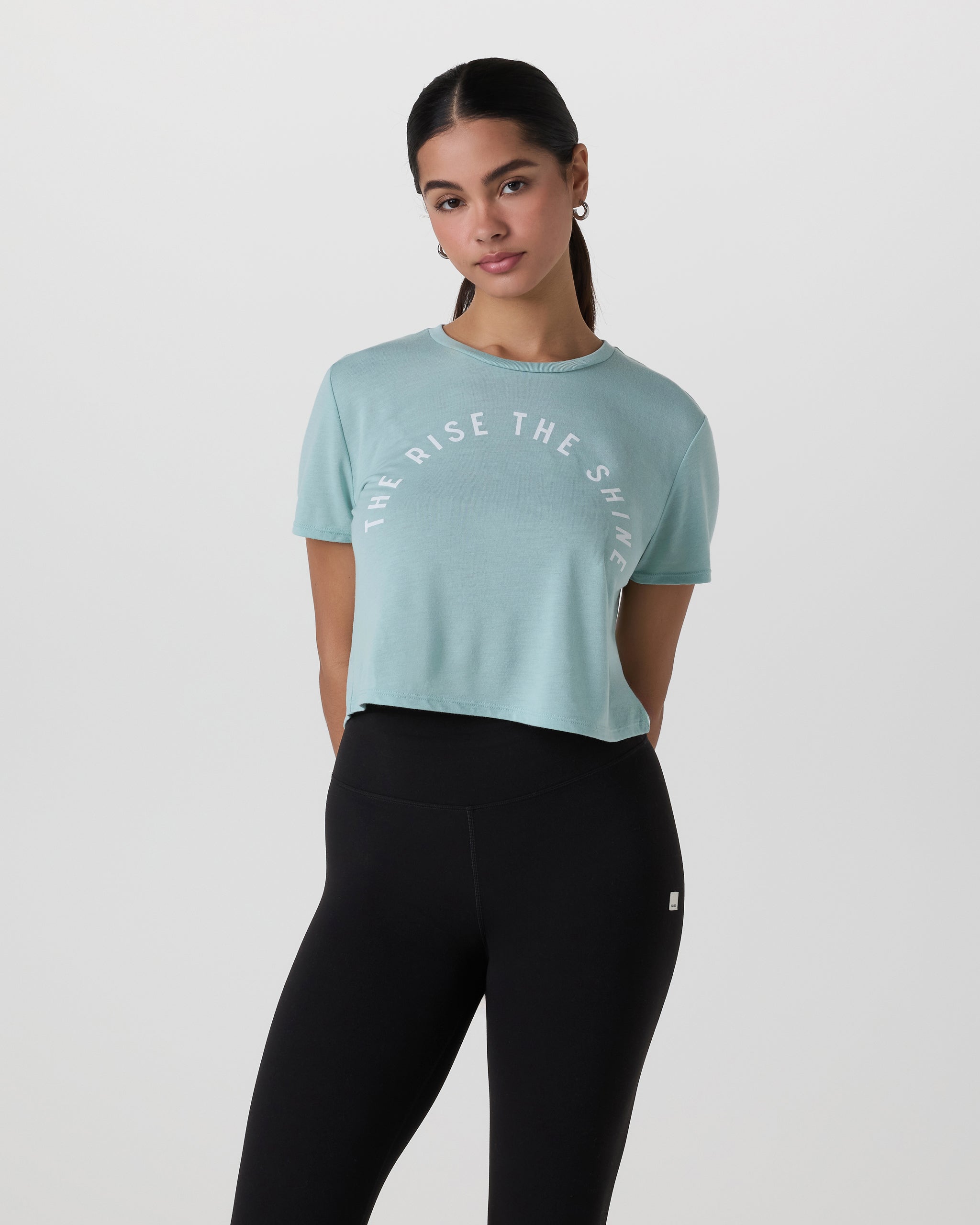 The Rise The Shine Tee | Dusty Blue