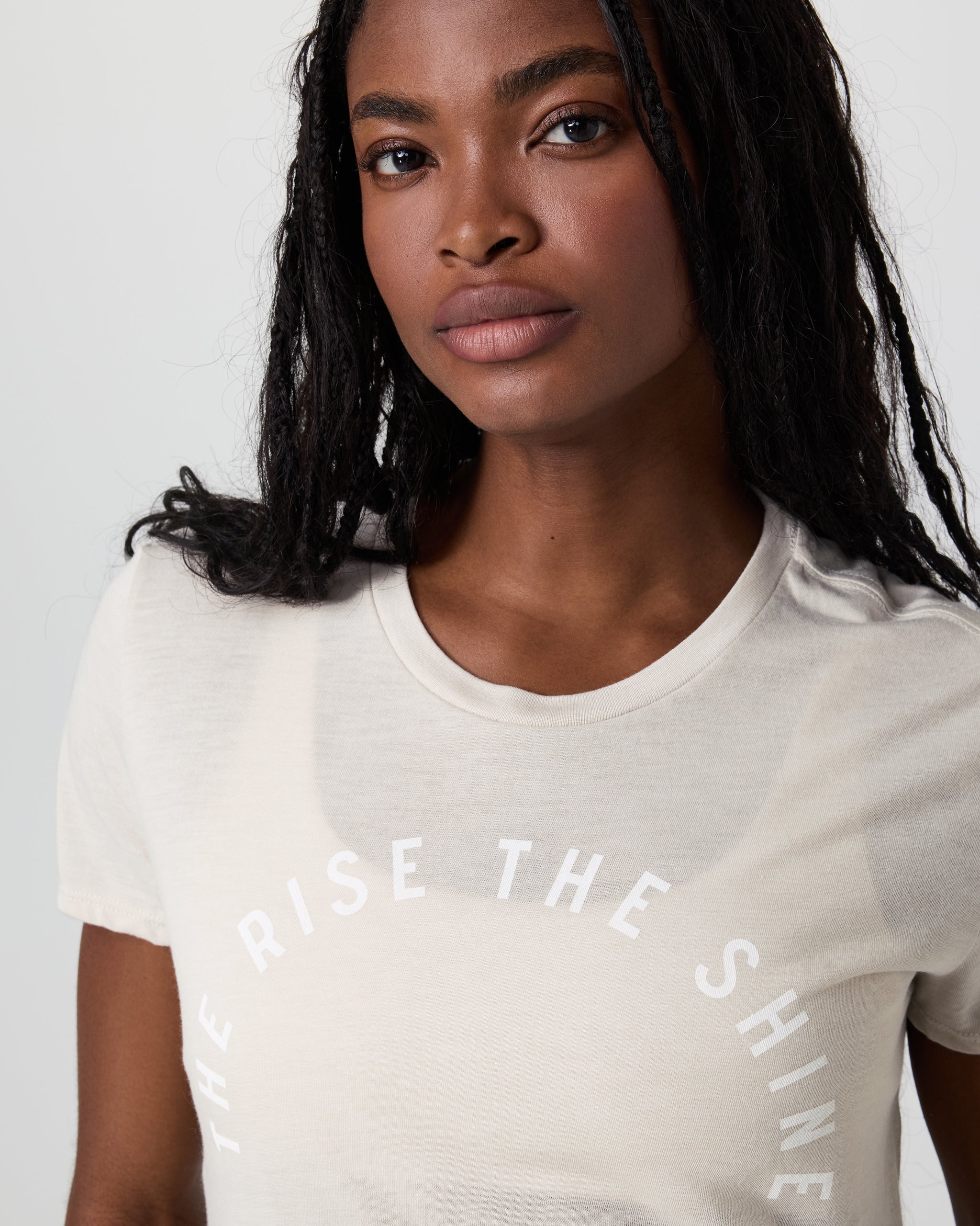 The Rise The Shine Tee | Dust Heather