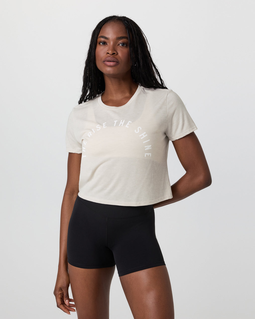 The Rise The Shine Tee | Dust Heather