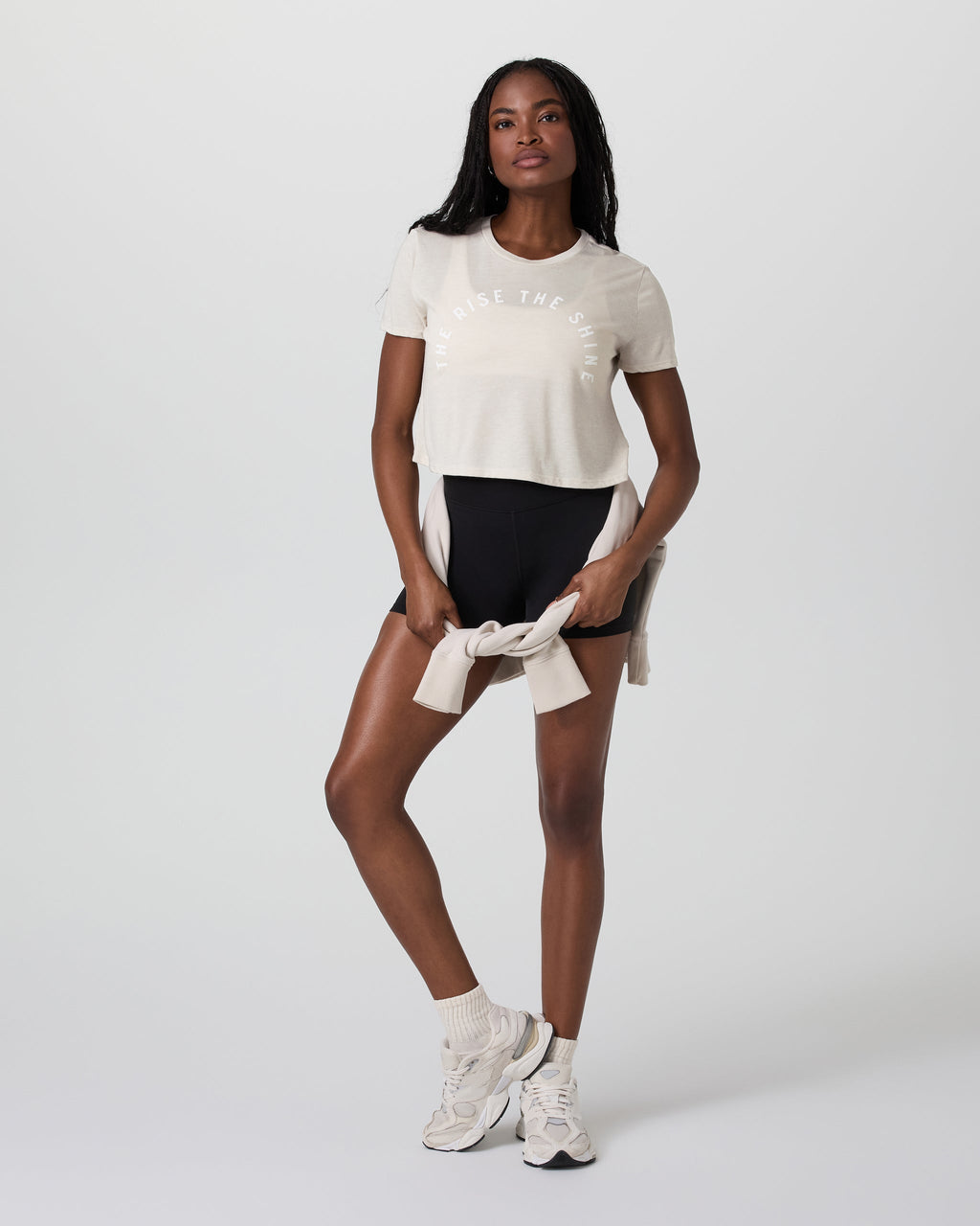 The Rise The Shine Tee | Dust Heather