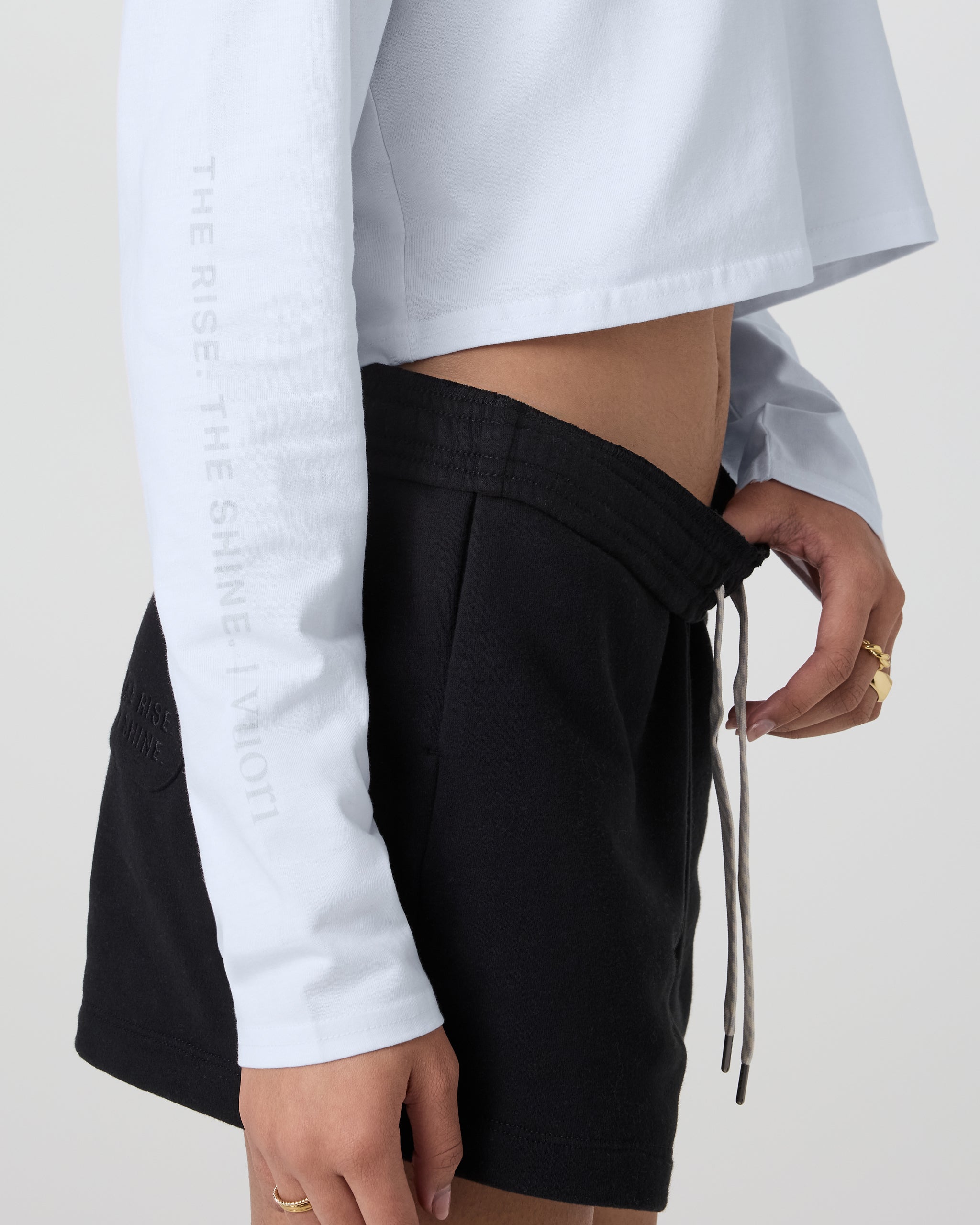 The Rise The Shine Long Sleeve Tee | White