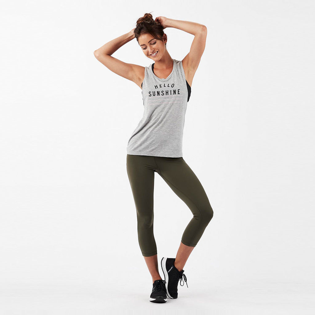 Hello Sunshine Tank | Light Grey
