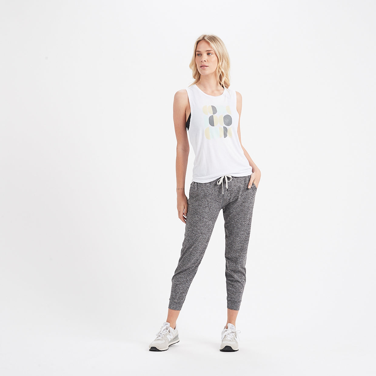 Mod Moon Muscle Tank | White