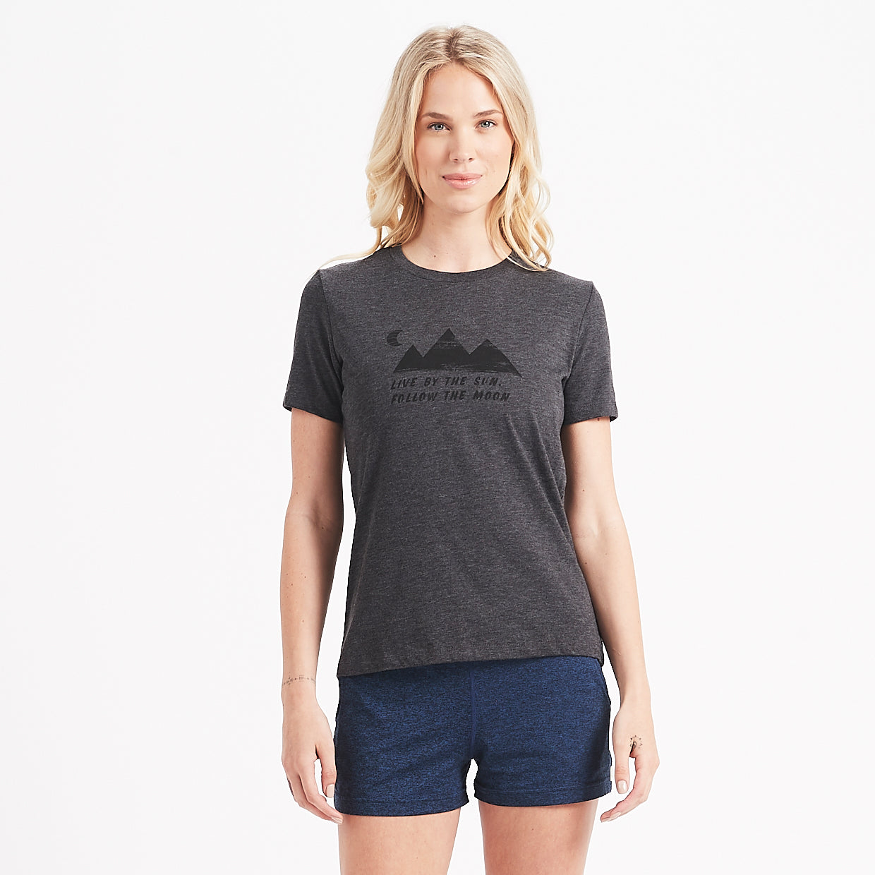 Live By The Sun Tee | Charcoal Heather