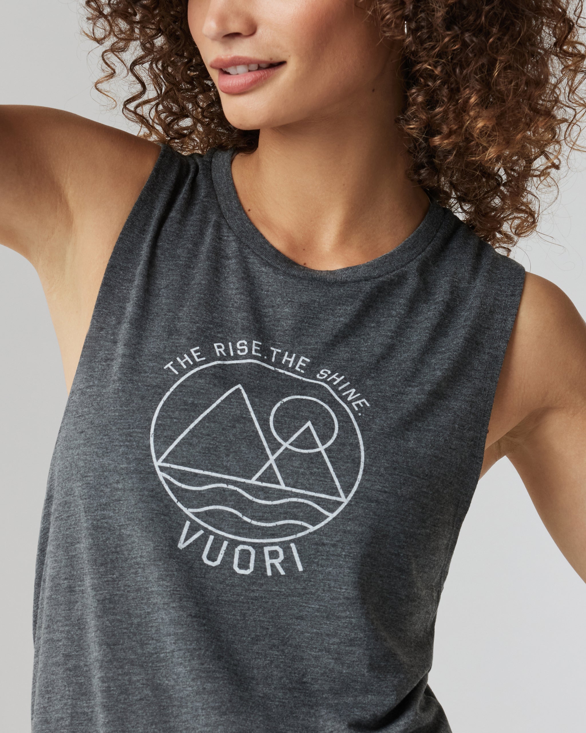 The Rise The Shine Tank | Charcoal Heather