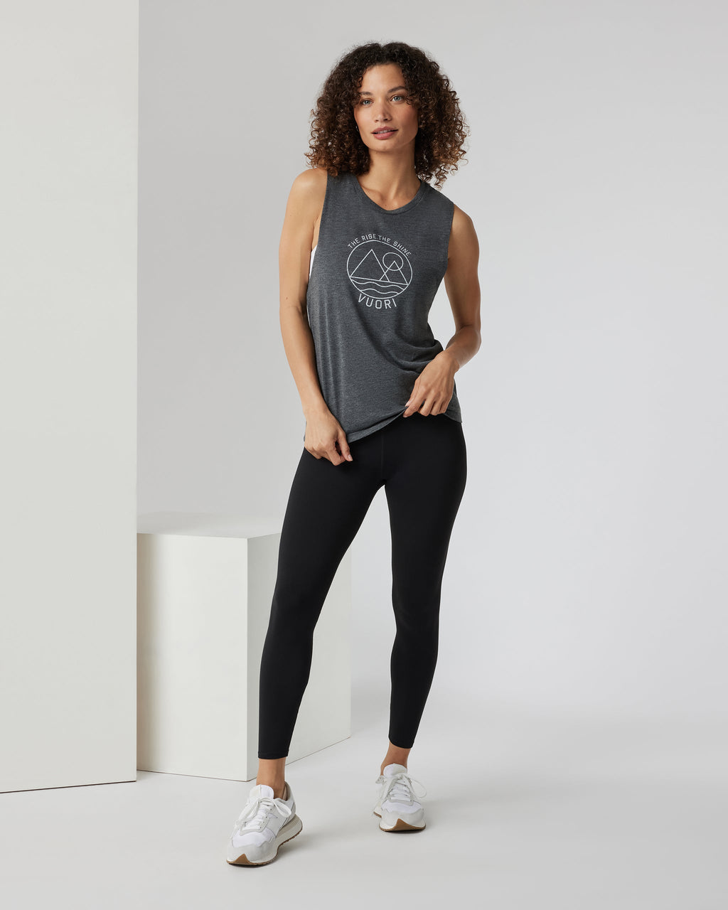 The Rise The Shine Tank | Charcoal Heather