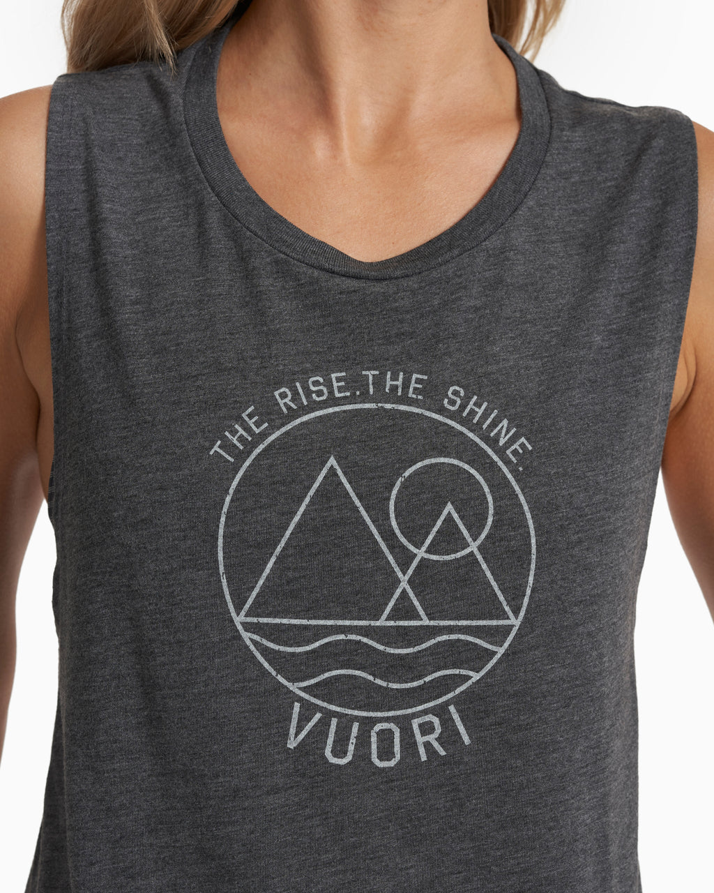 The Rise The Shine Tank | Dark Heather Grey