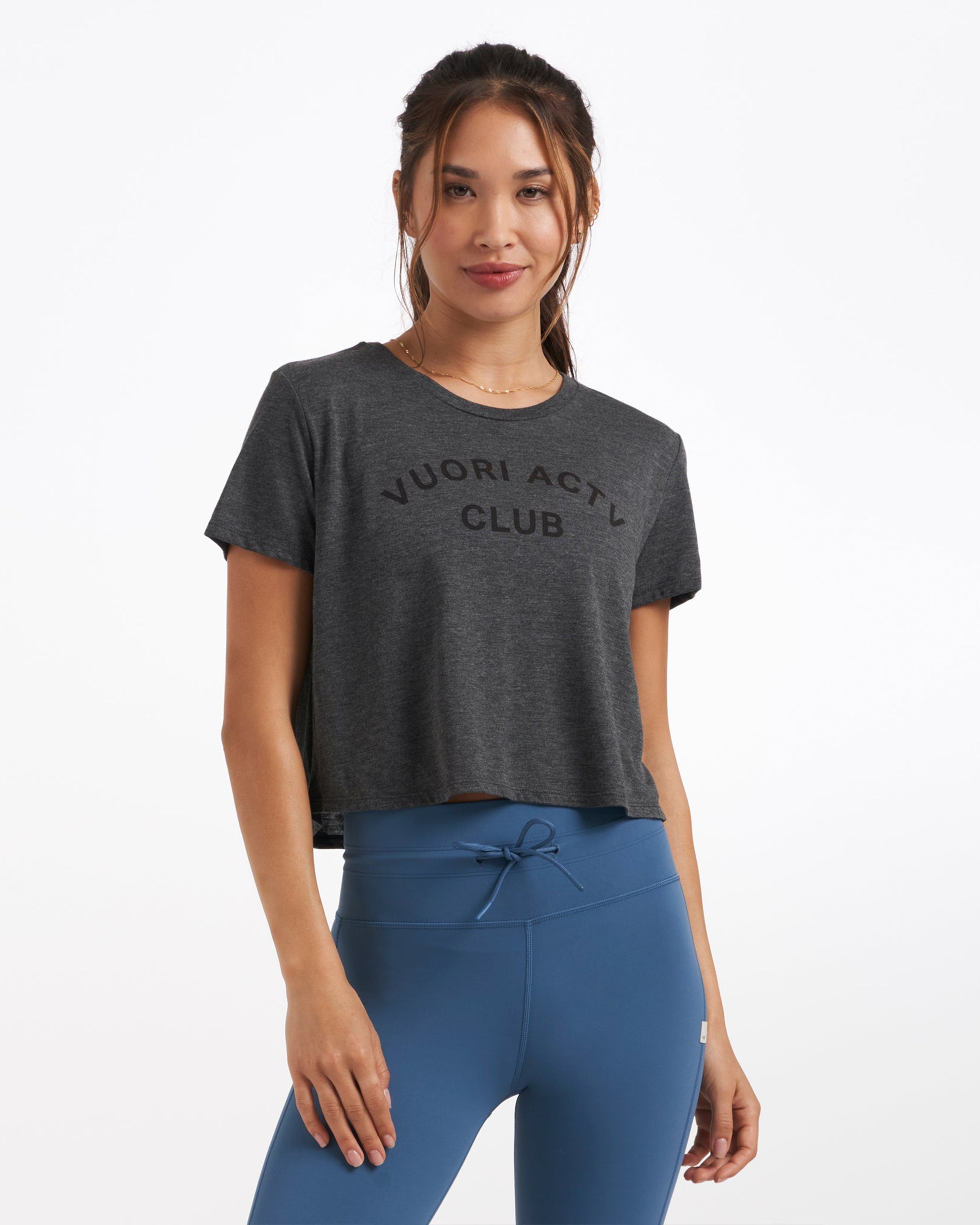 Womens ACTV Club Tee | Charcoal Heather