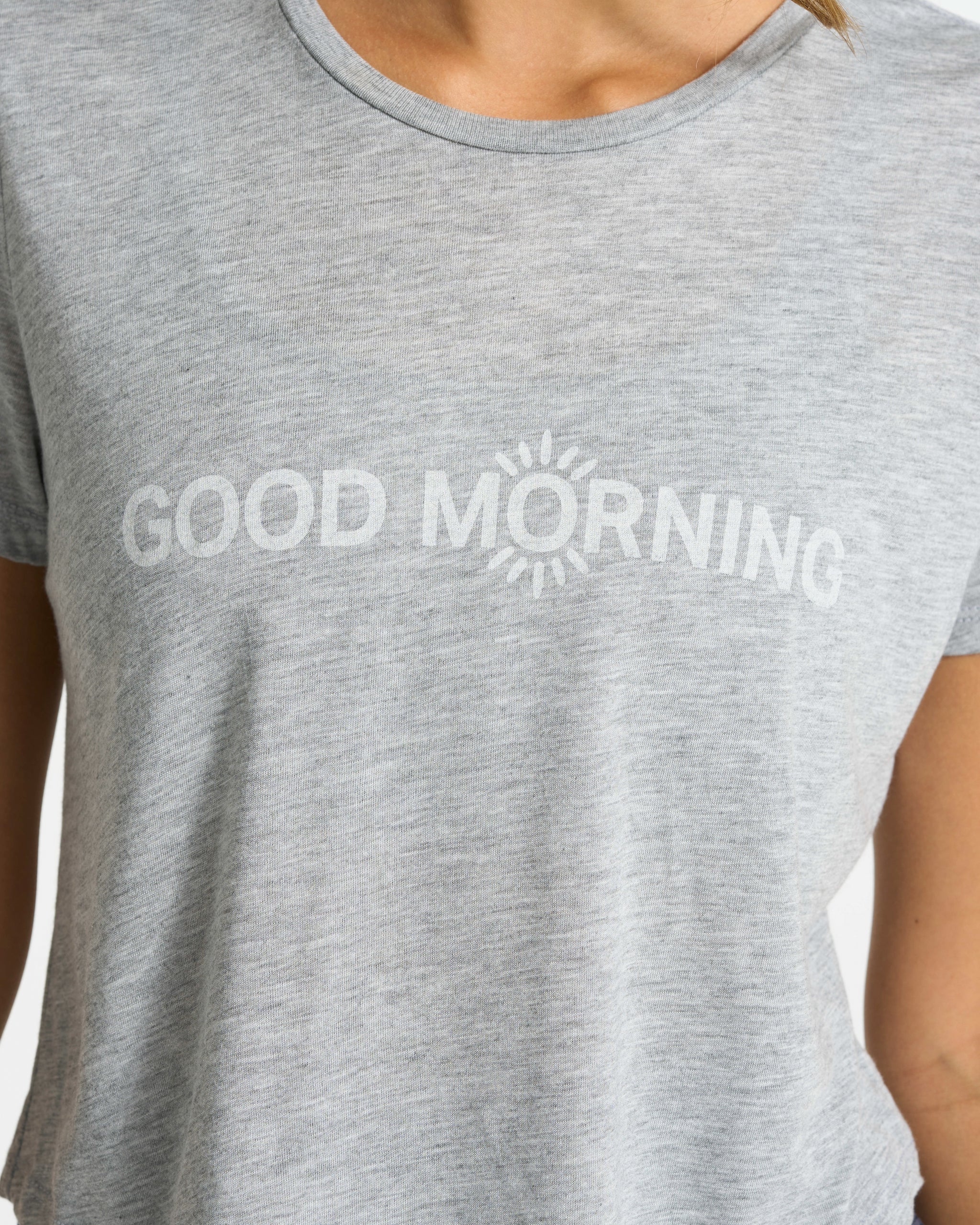 Good Morning Tee | Heather Grey
