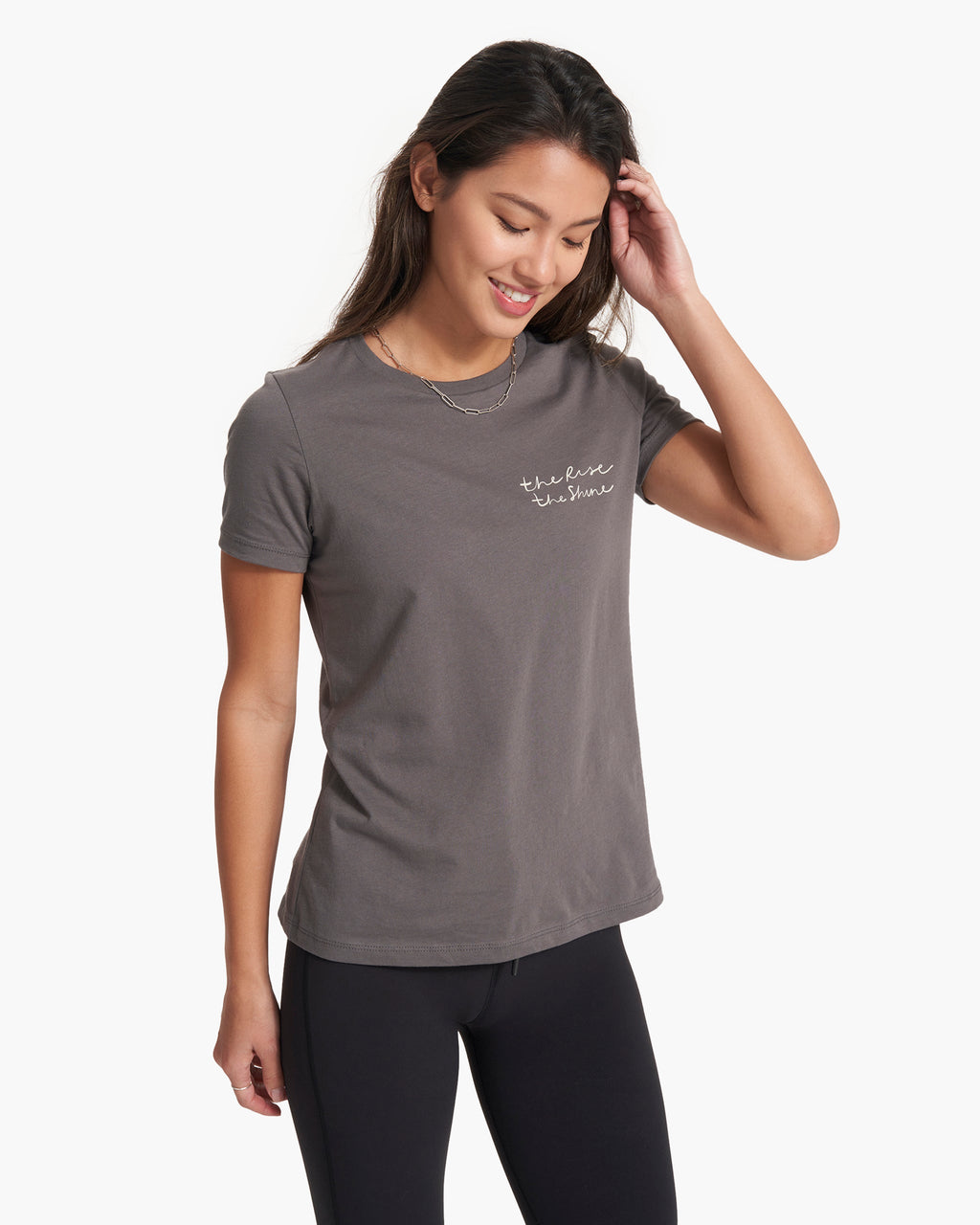 Script Tee | Charcoal