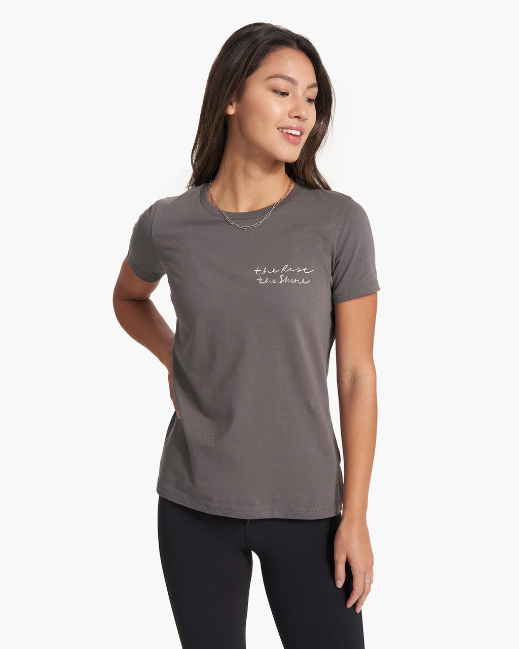 Script Tee | Charcoal