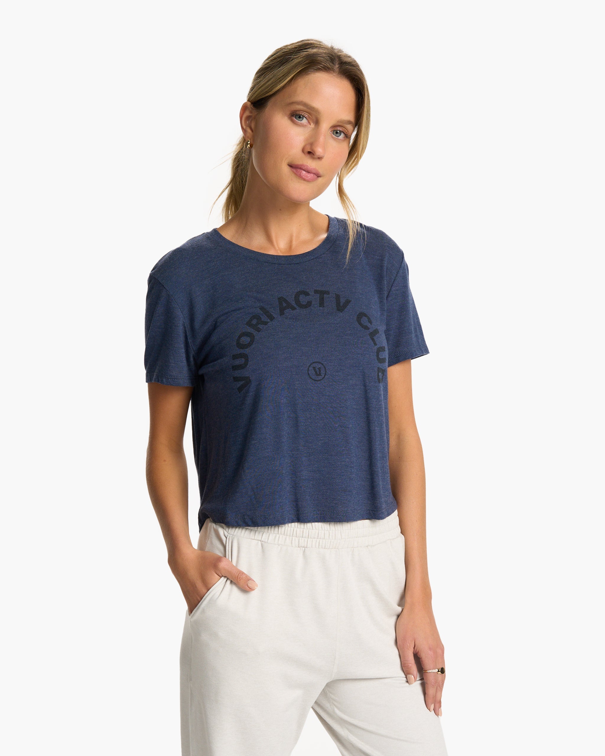 ACTV Club Tee 2.0 | Heather Navy